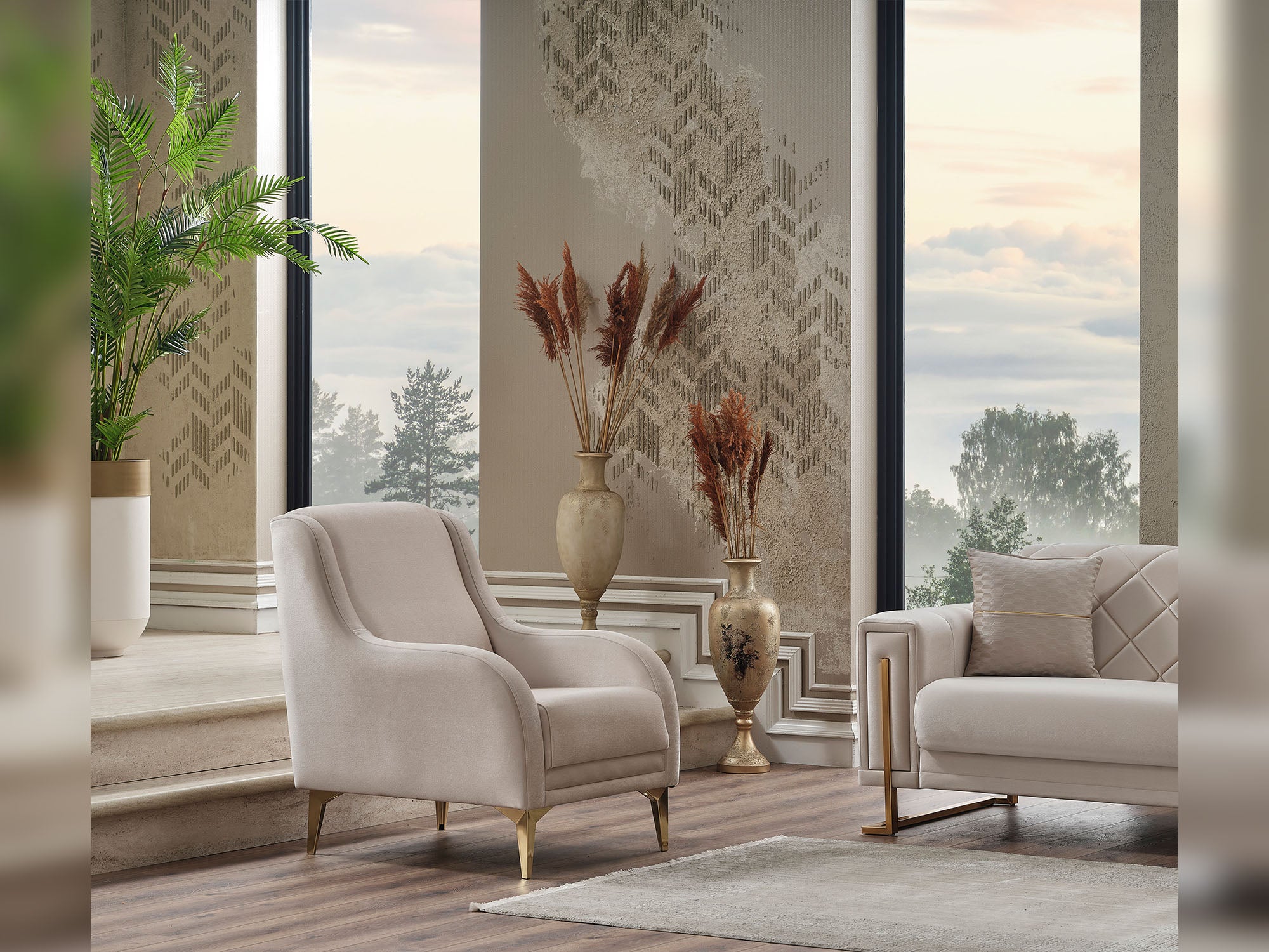 Quatro 3-pieces (Sofa & Loveseat & Chair) Livingroom
