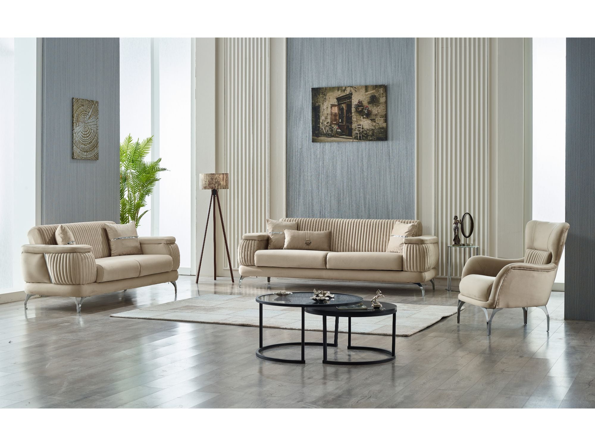 Resital Convertible Sofa Beige