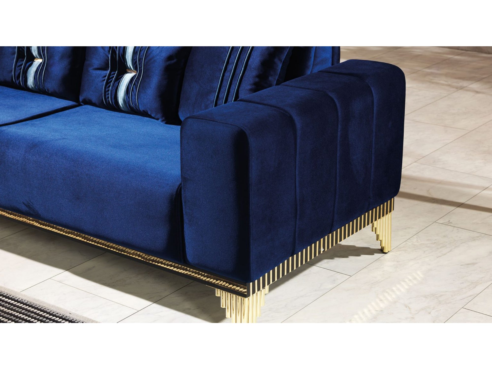 Romance Convertible Sofa Blue