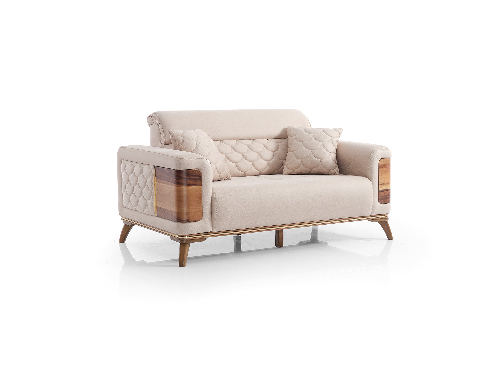 Ruby Convertible Loveseat Beige