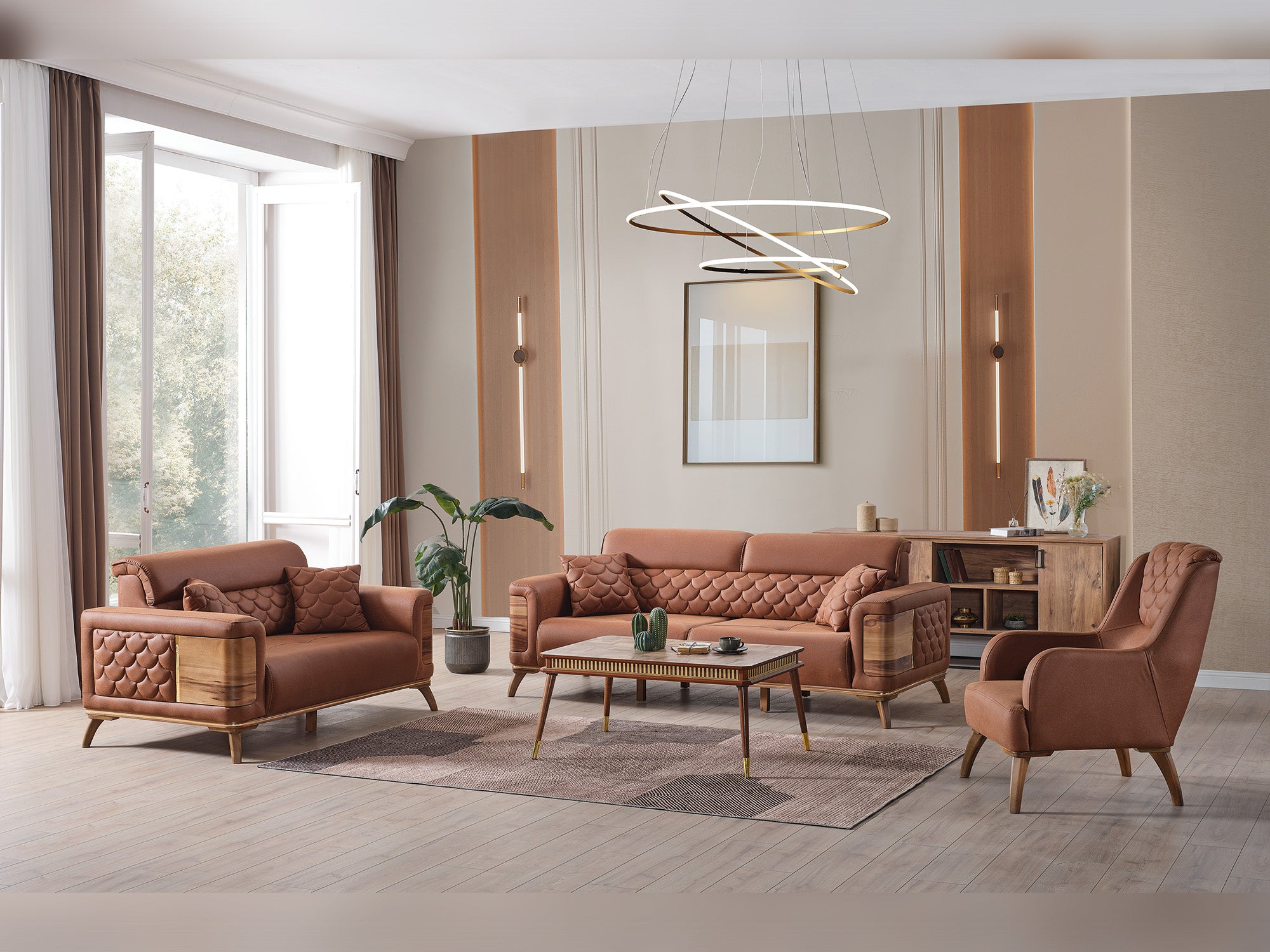 Ruby Convertible Sofa Brick