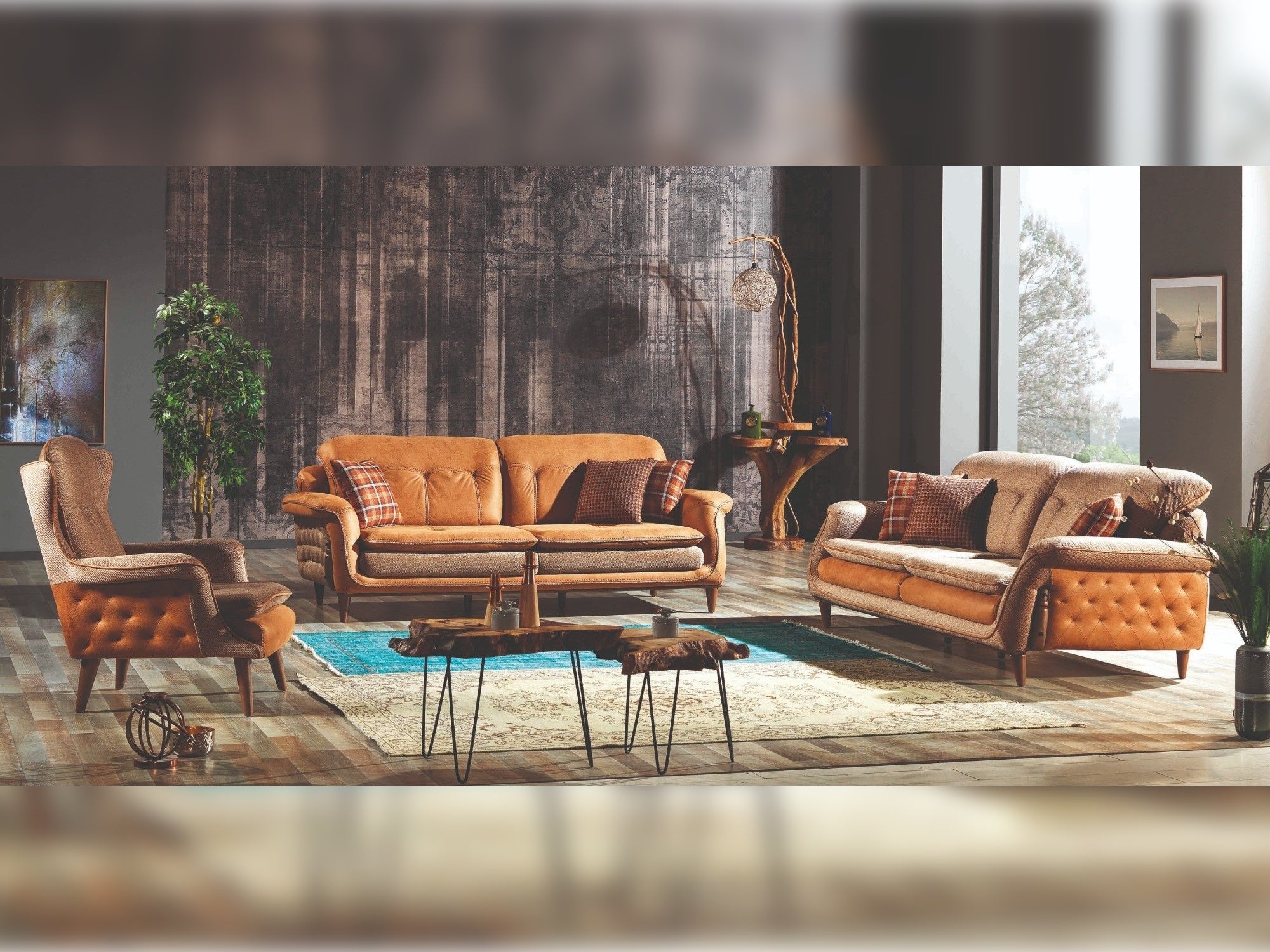 Seul Convertible Livingroom Set (2 Sofa & 2 Chair)