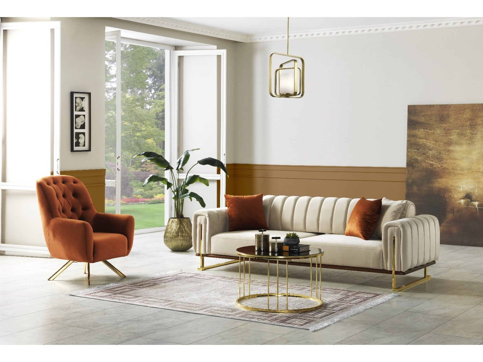 Sahra Convertible Livingroom Set (2 Sofa & 2 Chair)