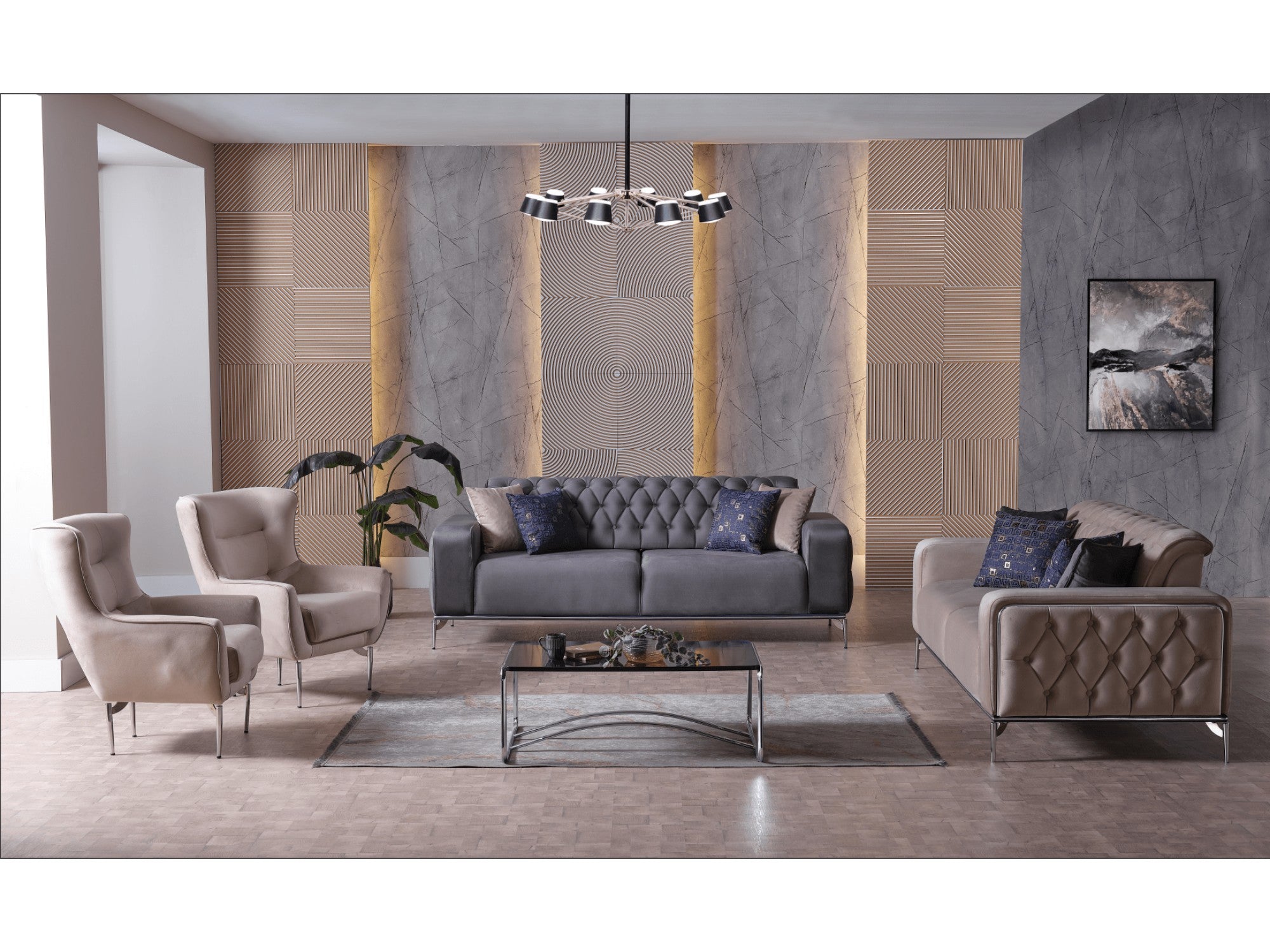 Seyir Convertible Livingroom Set (2 Sofa & 2 Chair)