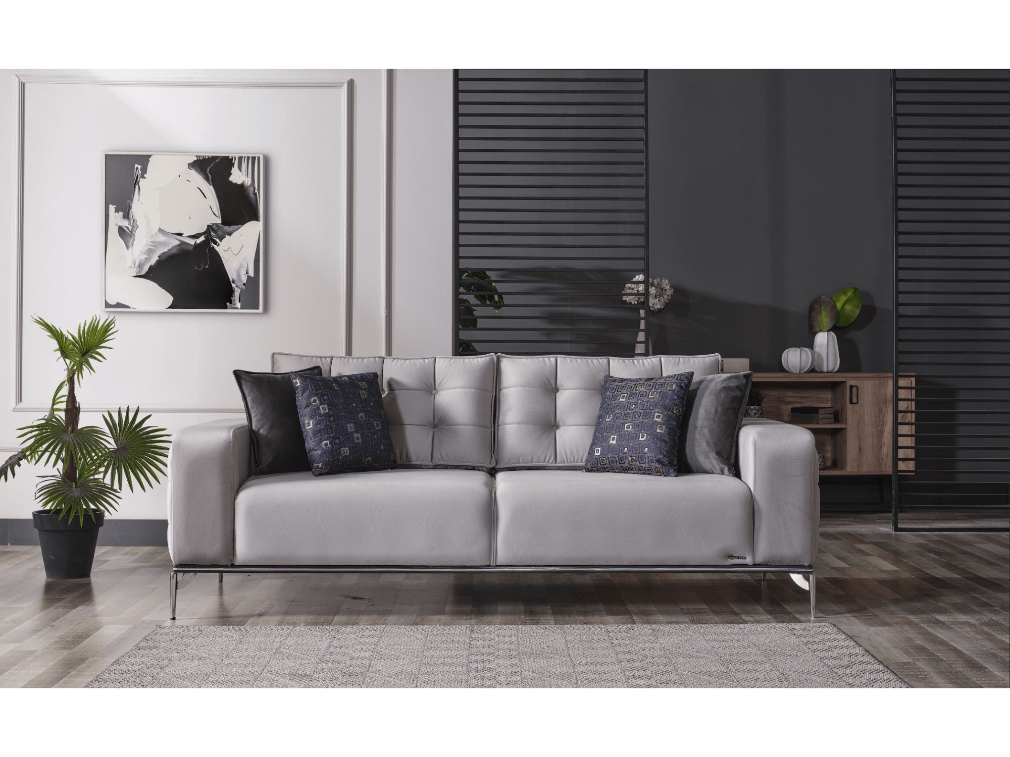 Side Convertible Livingroom Set (2 Sofa & 2 Chair)
