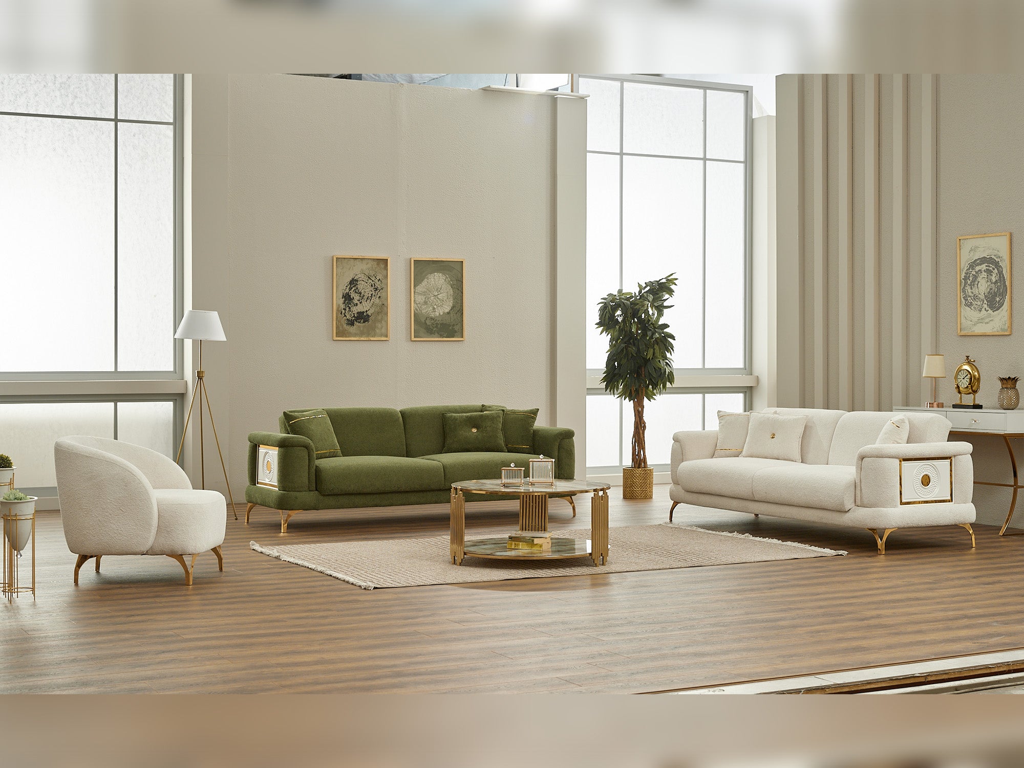 Sofy  3-pieces (Sofa & Loveseat & Chair) Livingroom