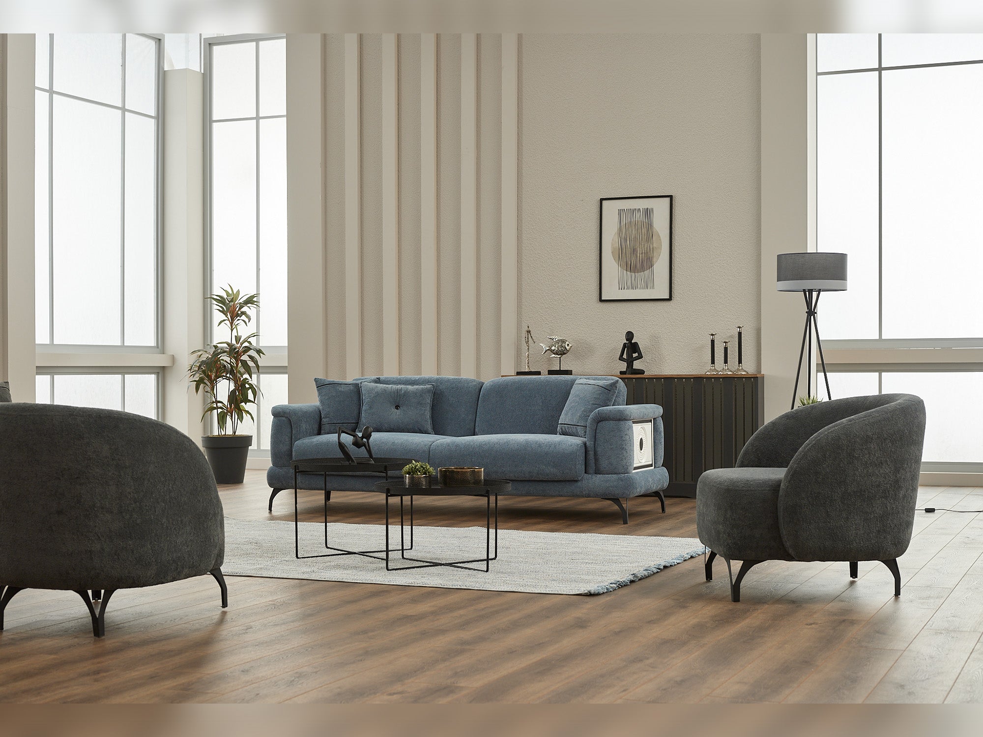 Sofy  3-pieces (Sofa & Loveseat & Chair) Livingroom