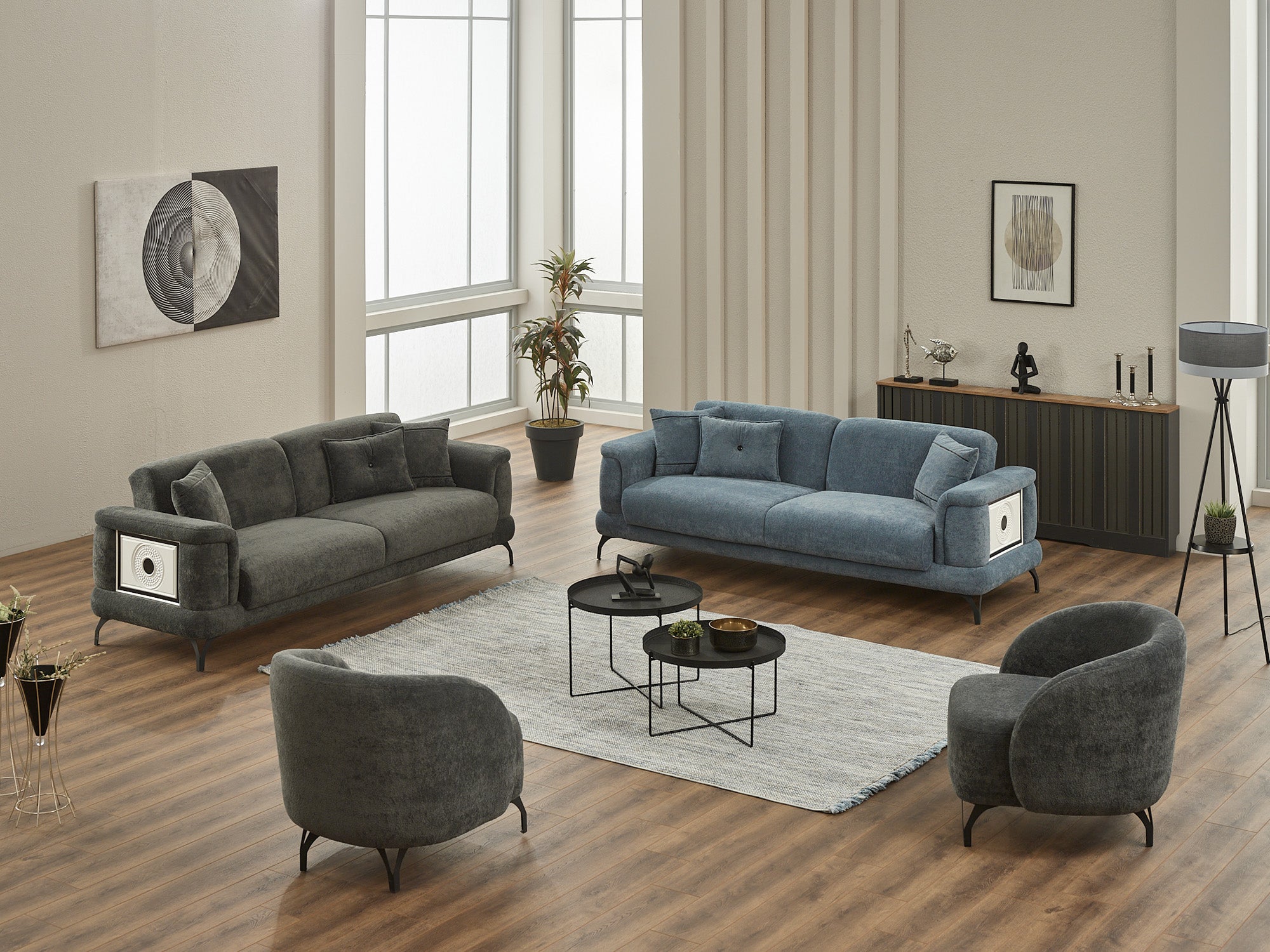 Sofy  3-pieces (Sofa & Loveseat & Chair) Livingroom