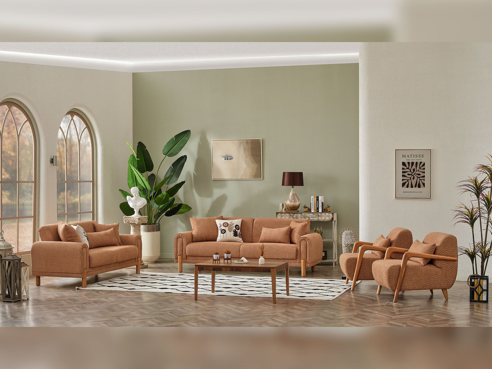 Soho Convertible Livingroom (2 Sofa & 2 Chair) Somon