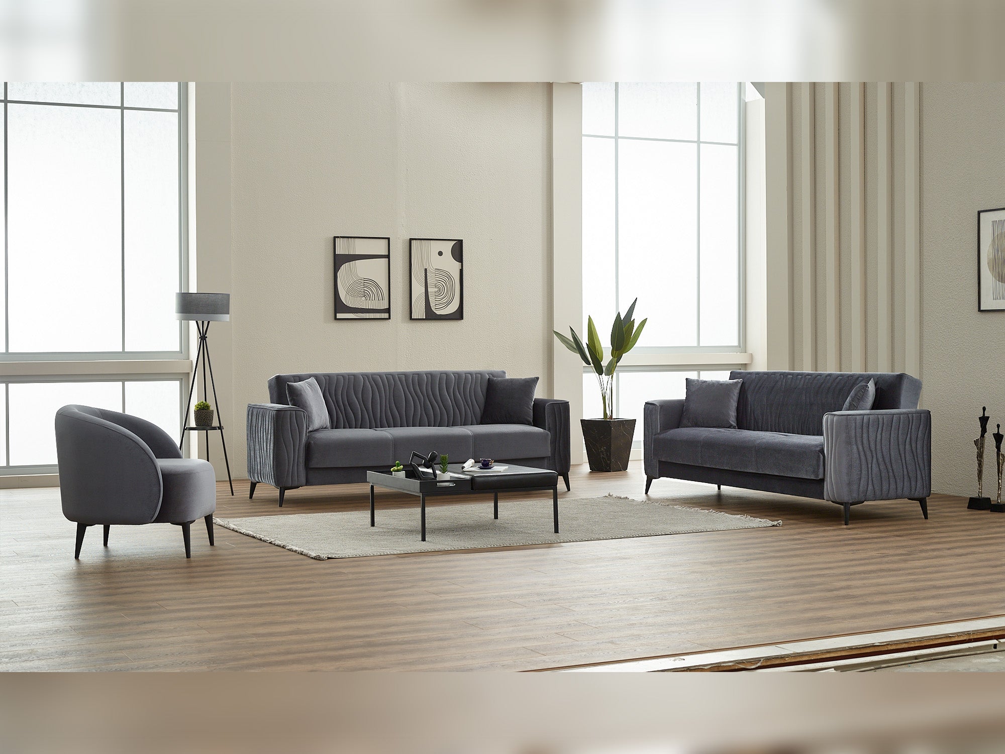 Suny 3-pieces (Sofa & Loveseat & Chair) Livingroom