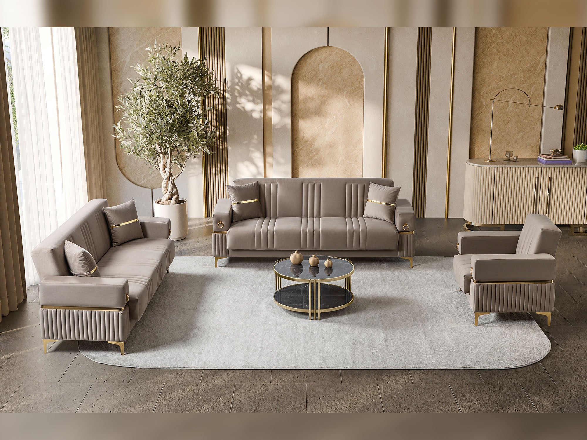 Tilda 3-pieces (Sofa & Loveseat & Chair) Livingroom Set