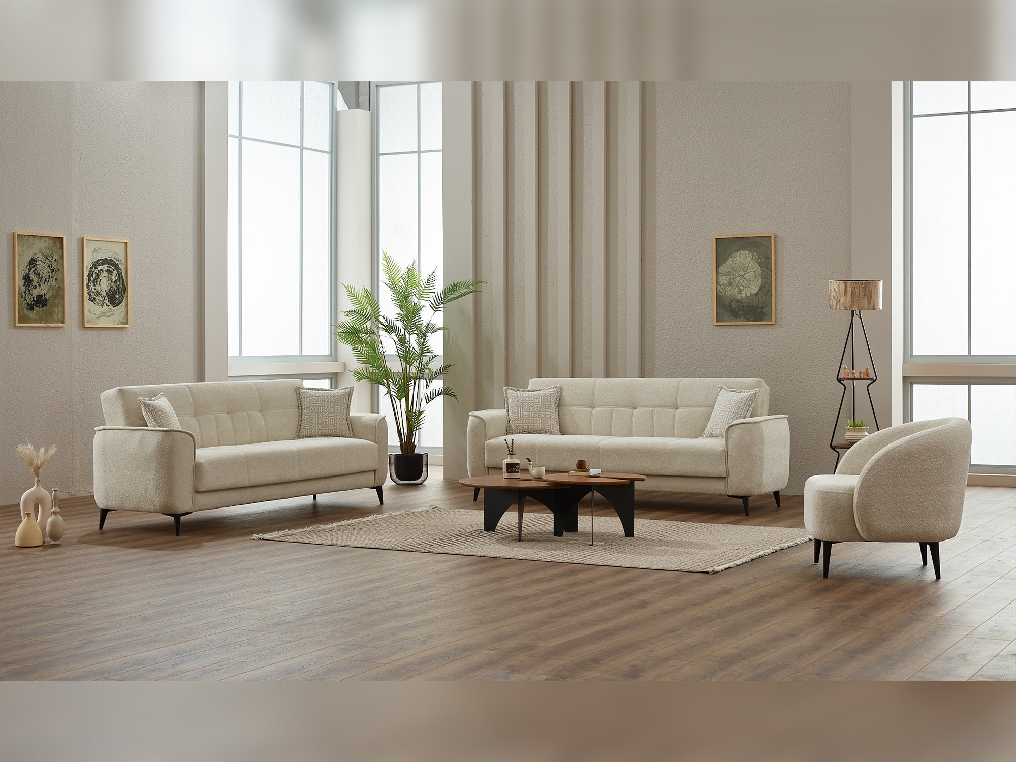 Touch 3-pieces (Sofa & Loveseat & Chair) Livingroom