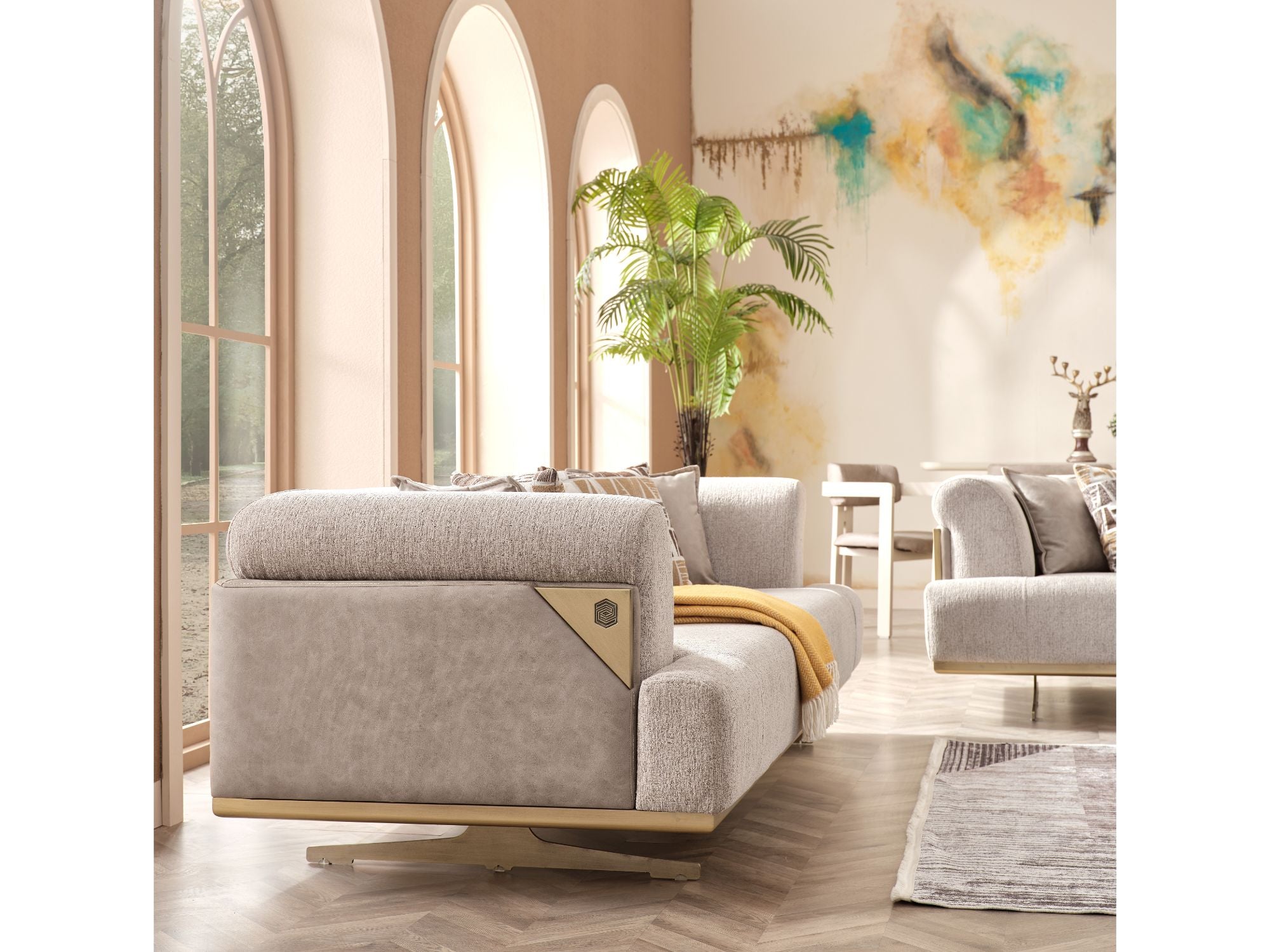 Urla Stationary Sofa Cream
