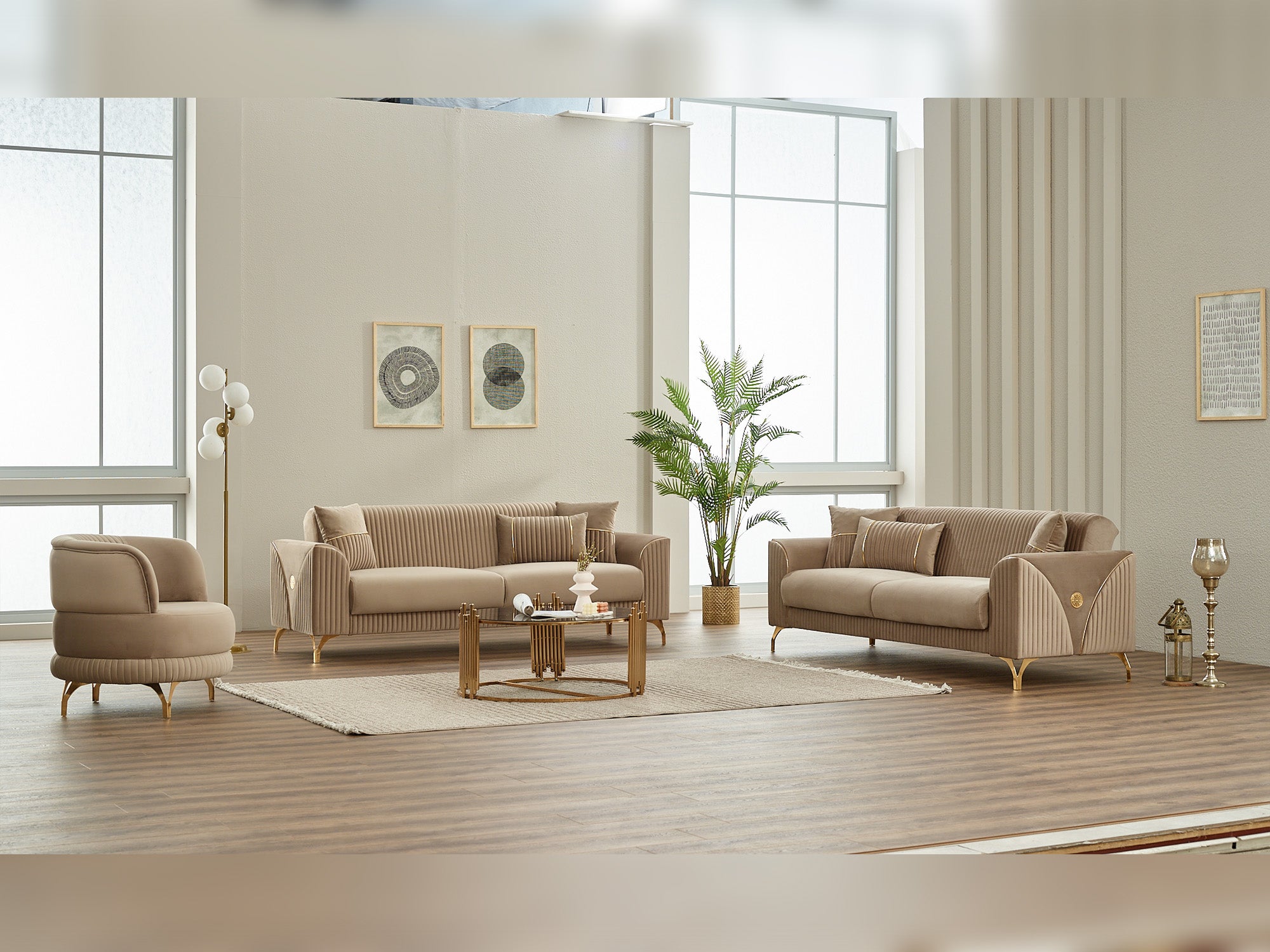 Urla 3-pieces (Sofa & Loveseat & Chair) Livingroom