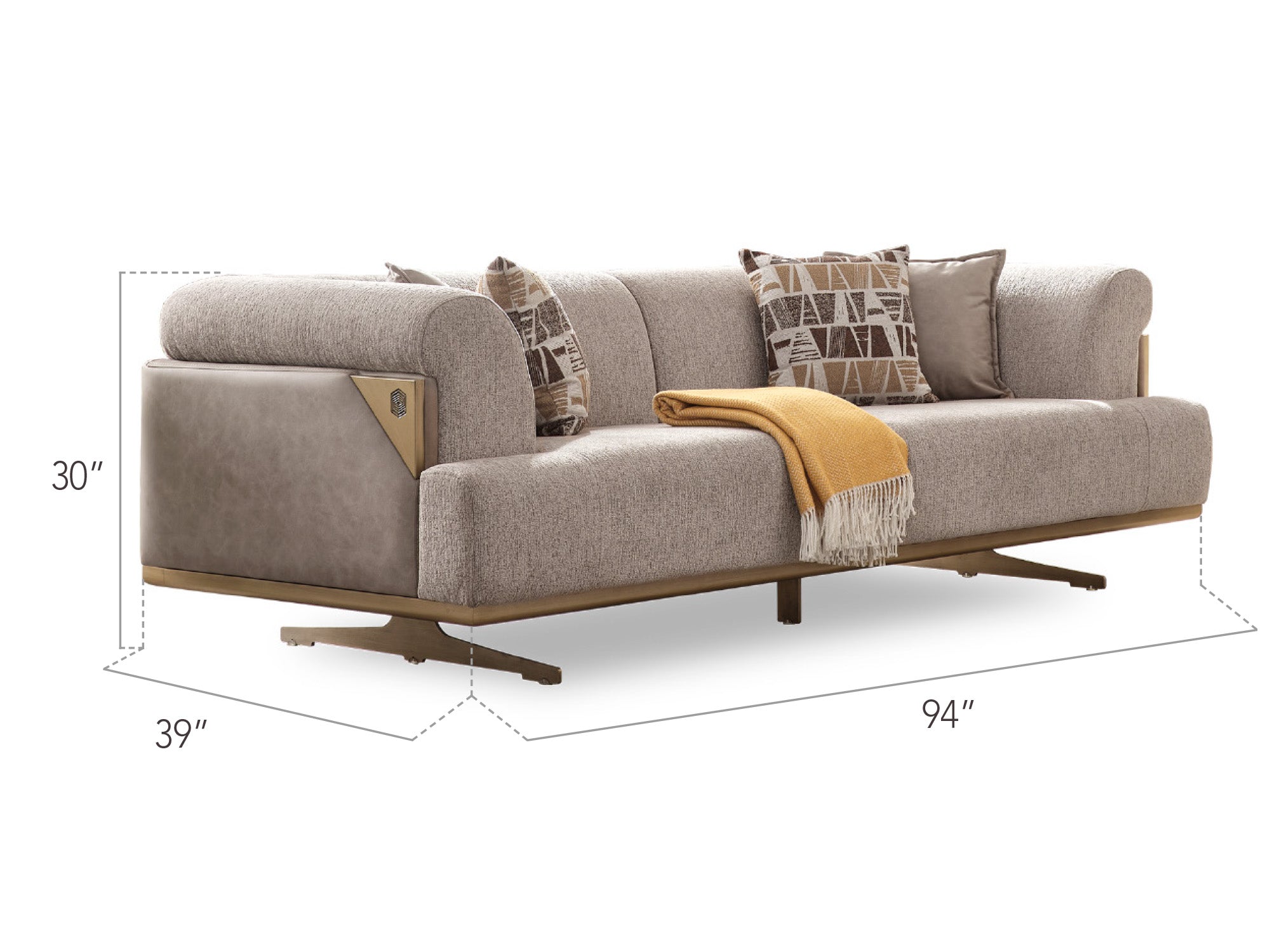 Urla Stationary Sofa Cream