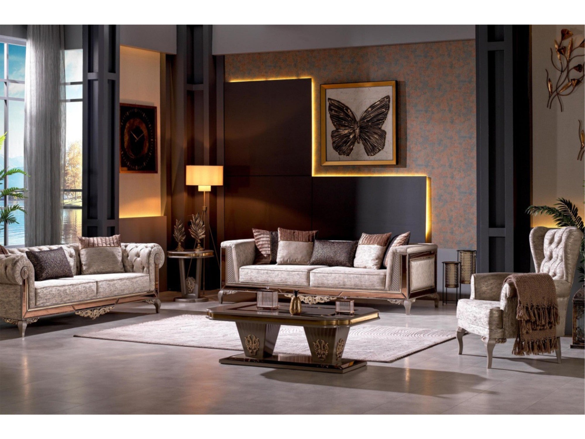 Verona Stationary Livingroom Set (2 Sofa & 2 Chair)