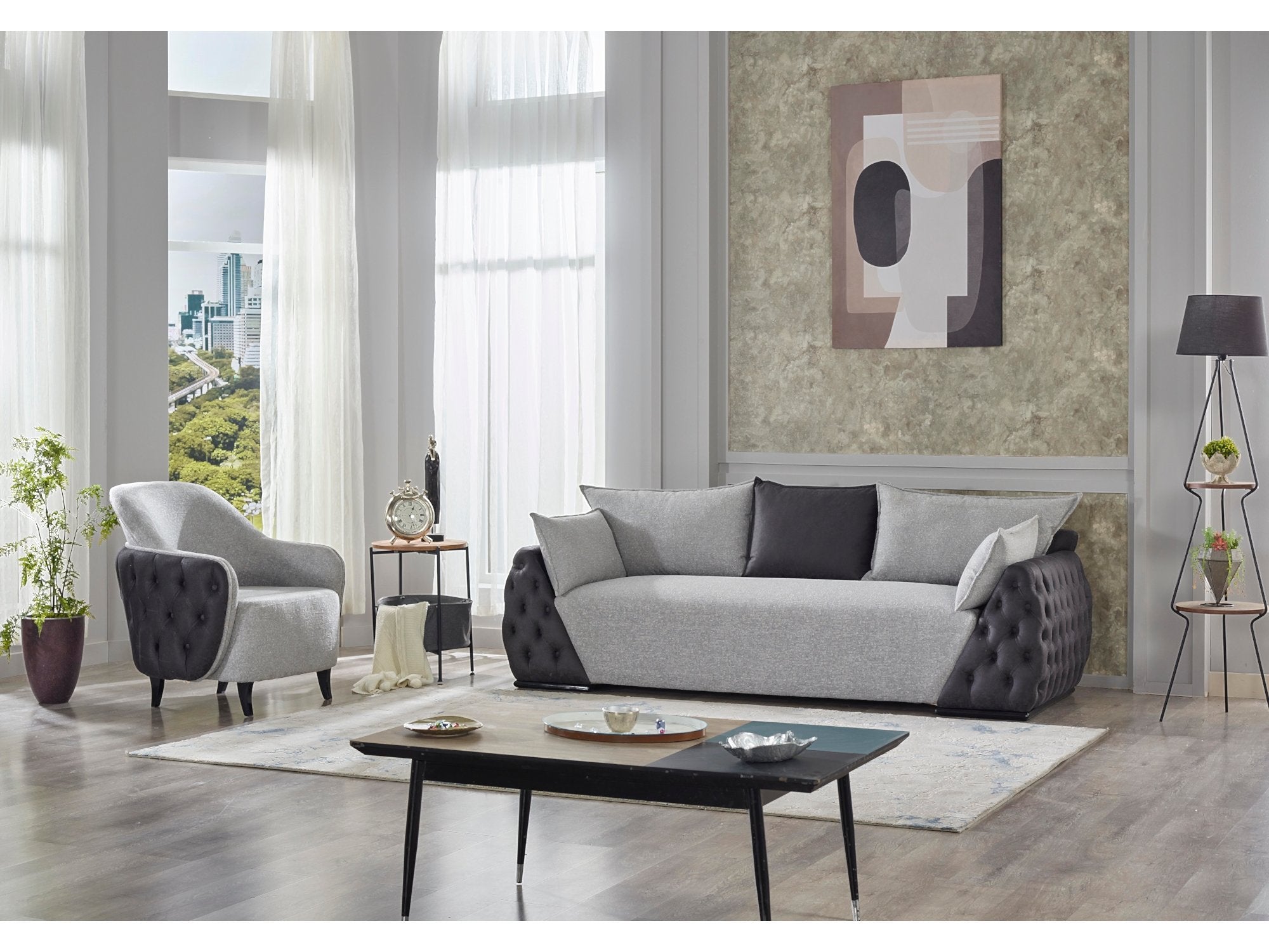 Wego Stationary Livingroom Set (2 Sofa & 2 Chair)