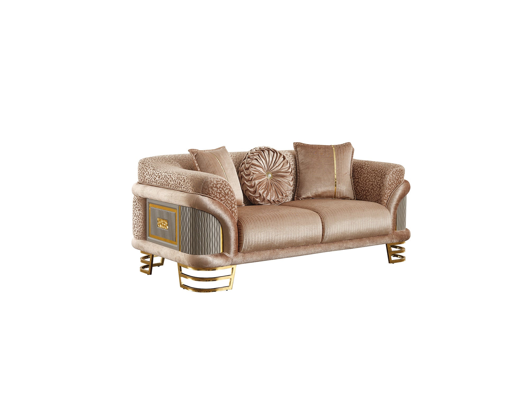 Versace Stationary Loveseat Beige