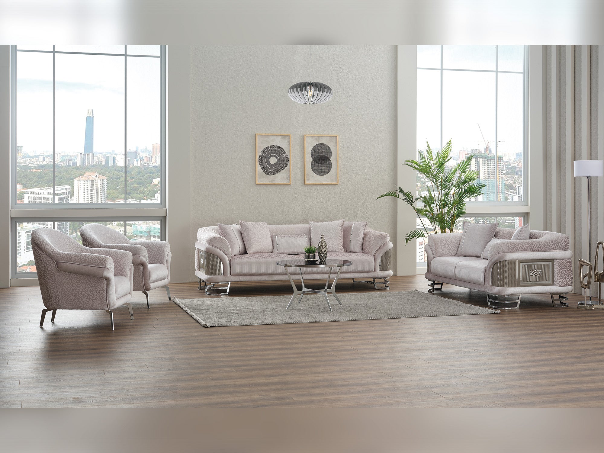 Versace Chair Light Grey