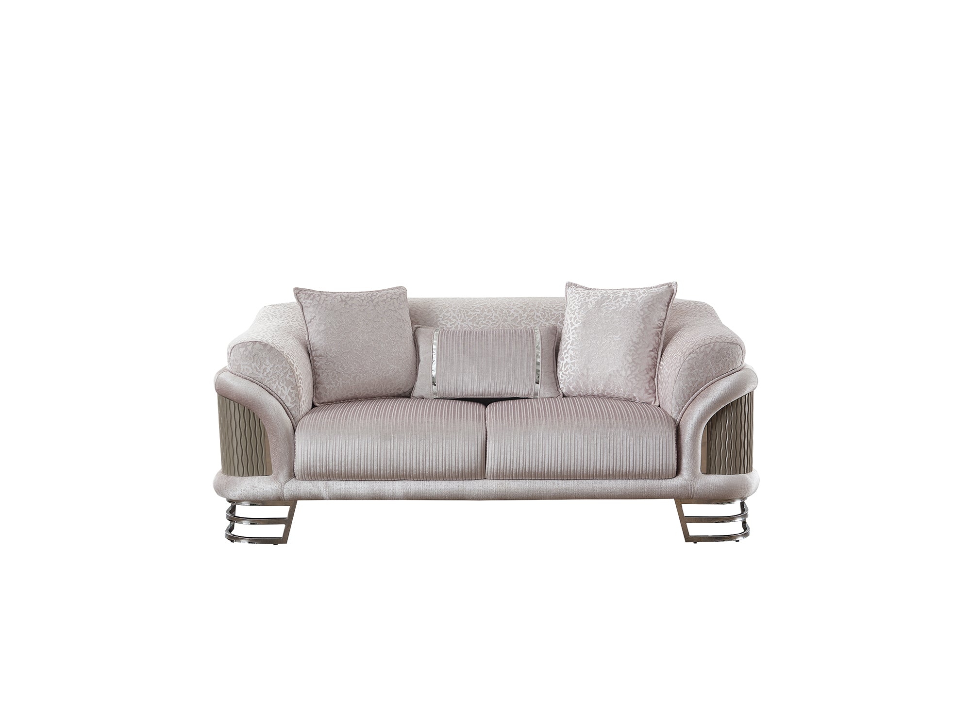 Versace Stationary Loveseat Light Grey
