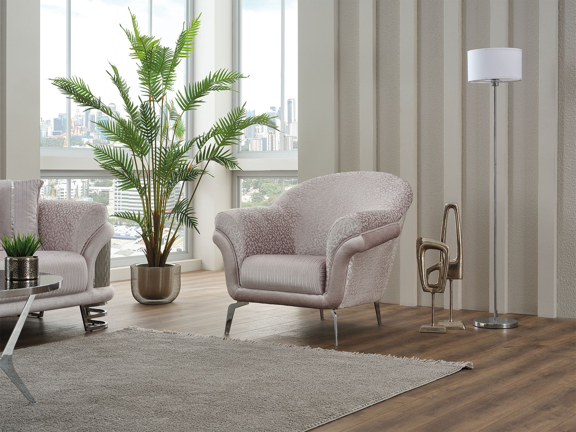 Versace Chair Light Grey