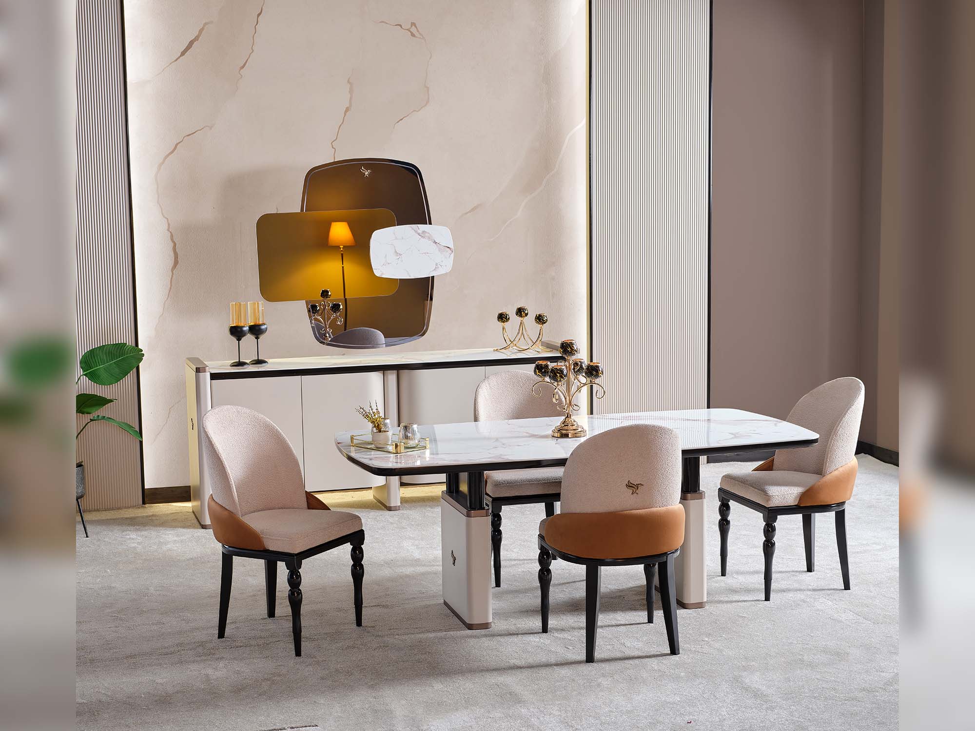 Voyance Diningroom (Dining Table & 6 Dining Chair)