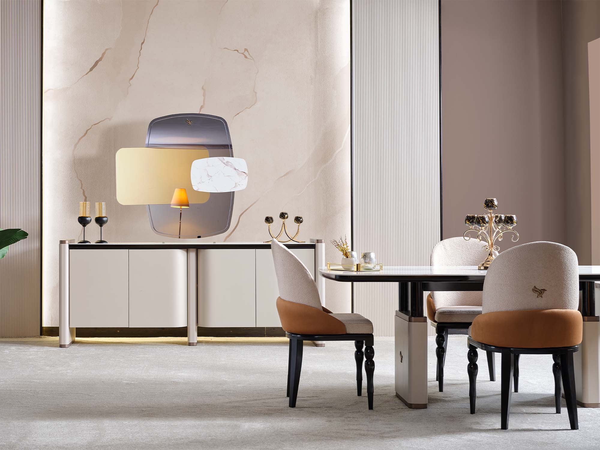 Voyance Diningroom (Dining Table & 6 Dining Chair)