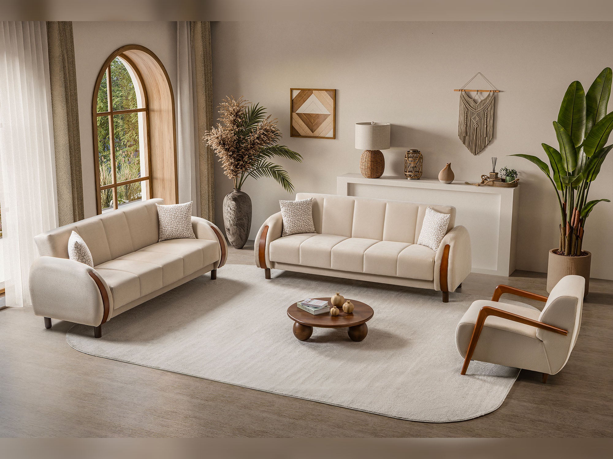 West 3-pieces (Sofa & Loveseat & Chair) Livingroom Set