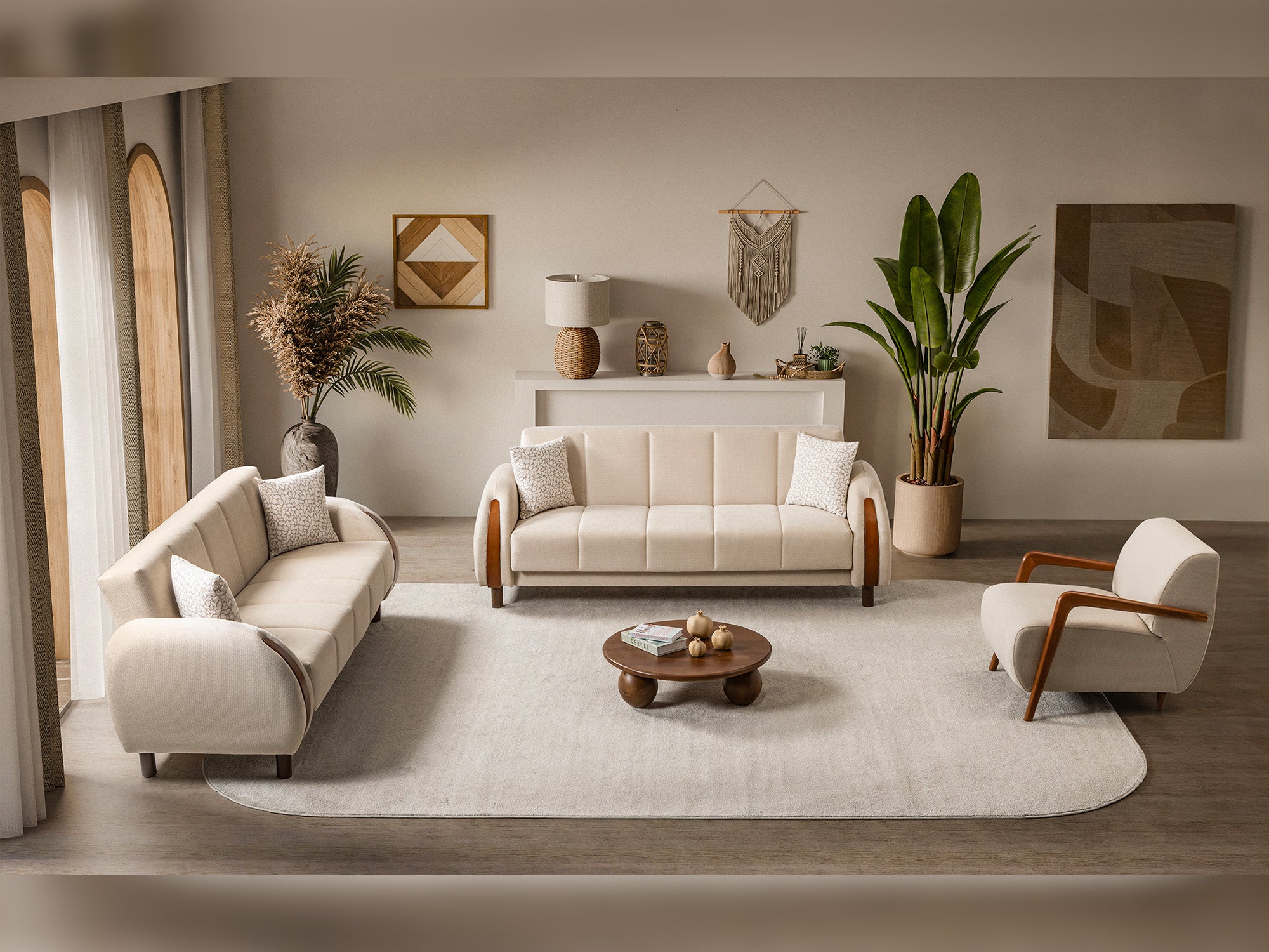 West 3-pieces (Sofa & Loveseat & Chair) Livingroom Set