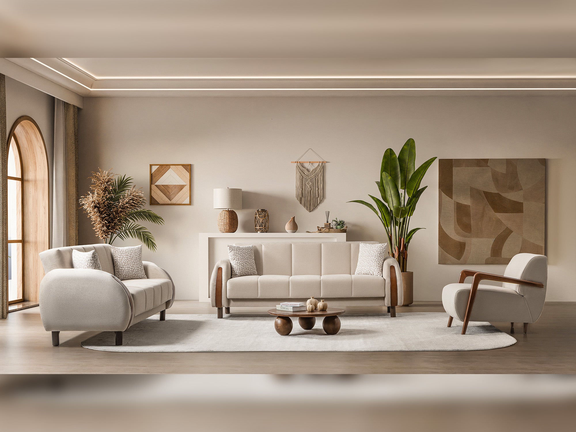 West 3-pieces (Sofa & Loveseat & Chair) Livingroom Set