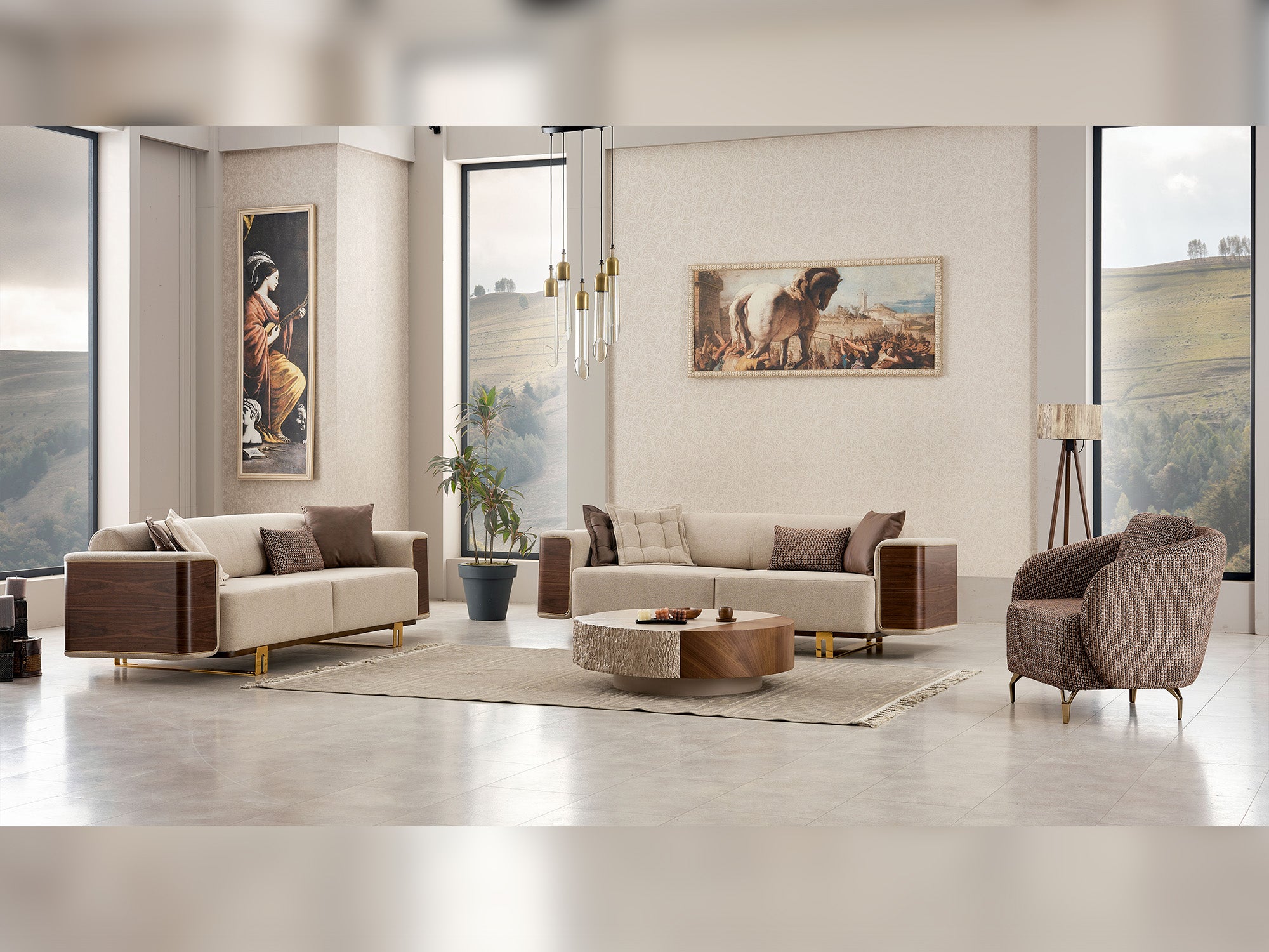 Wolker 3-pieces (Sofa & Loveseat & Chair) Livingroom