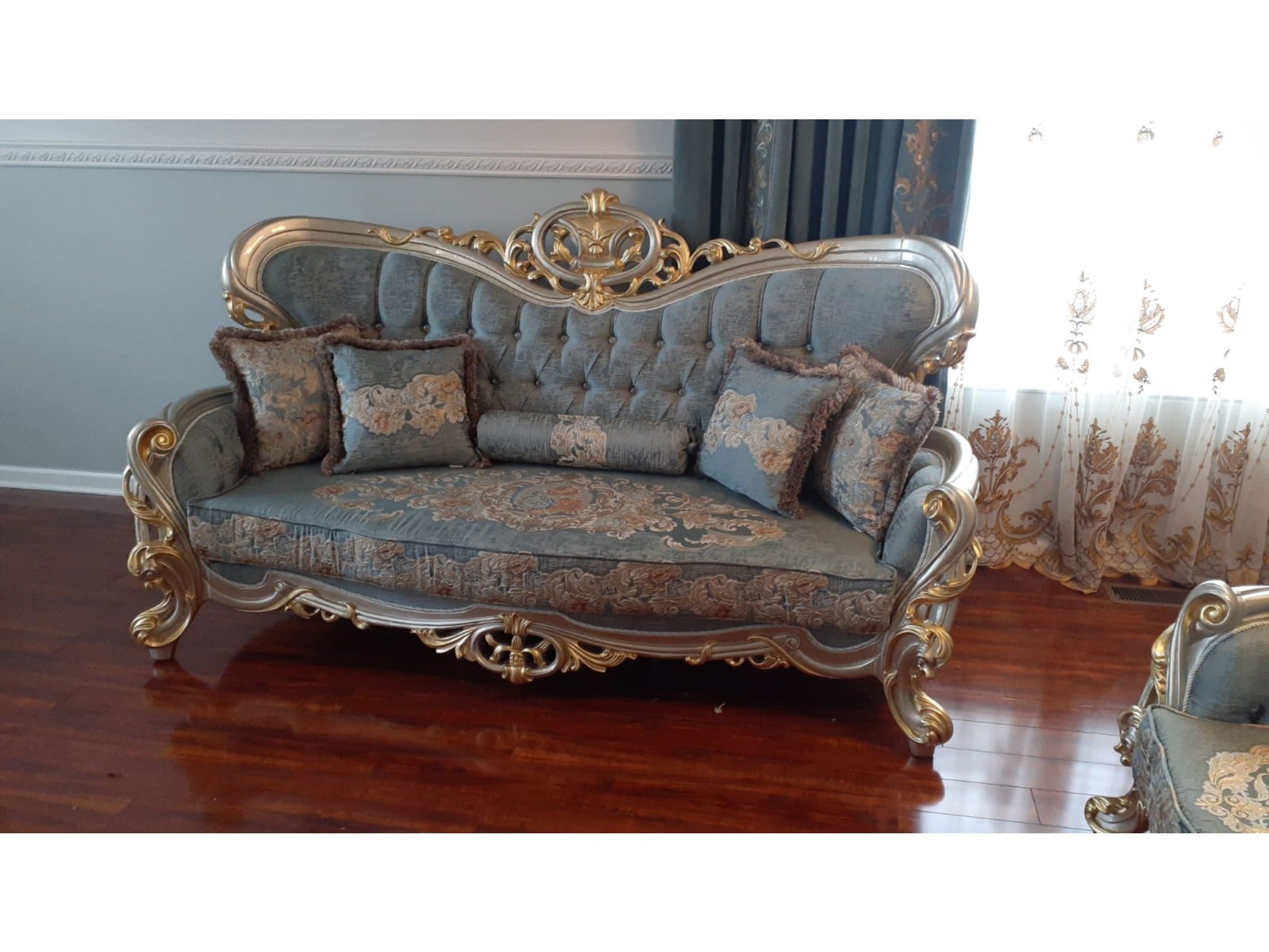 Yildiz Traditional Livingroom Sofa Light Green