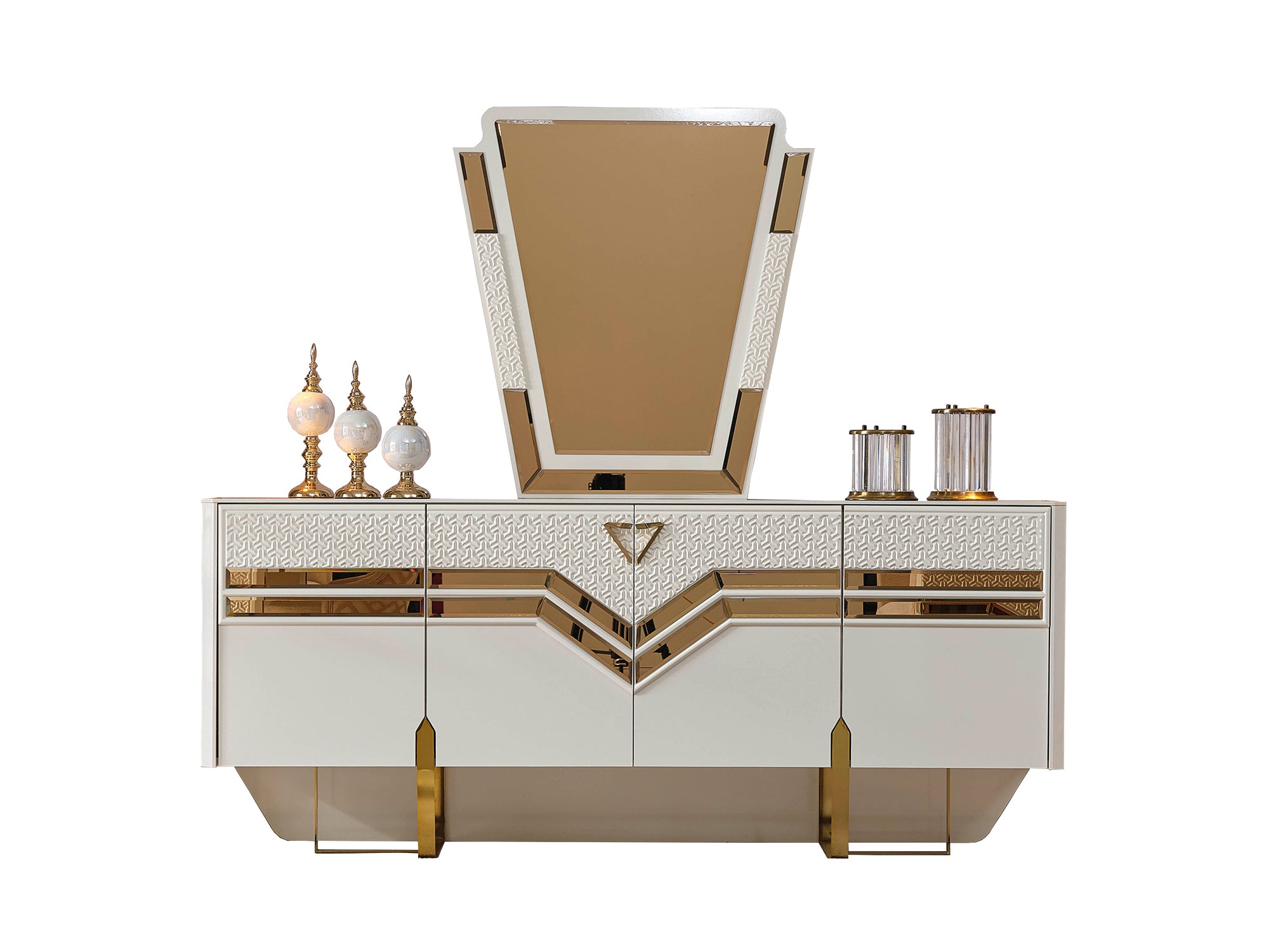 Zen Diningroom (Consol With Mirror & Dining Table & 6 Dining Chair)