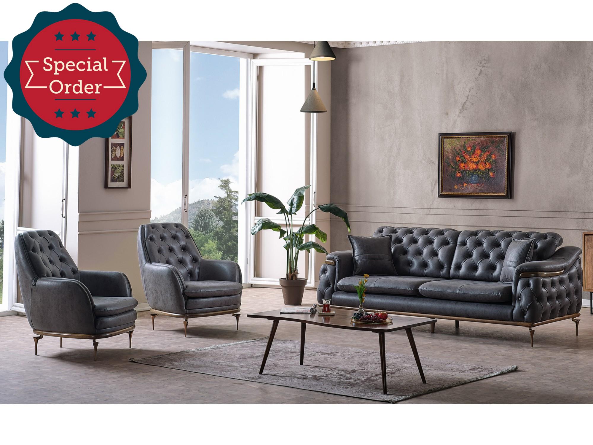 Akik Convertible Livingroom Set (2 Sofa & 2 Chair)