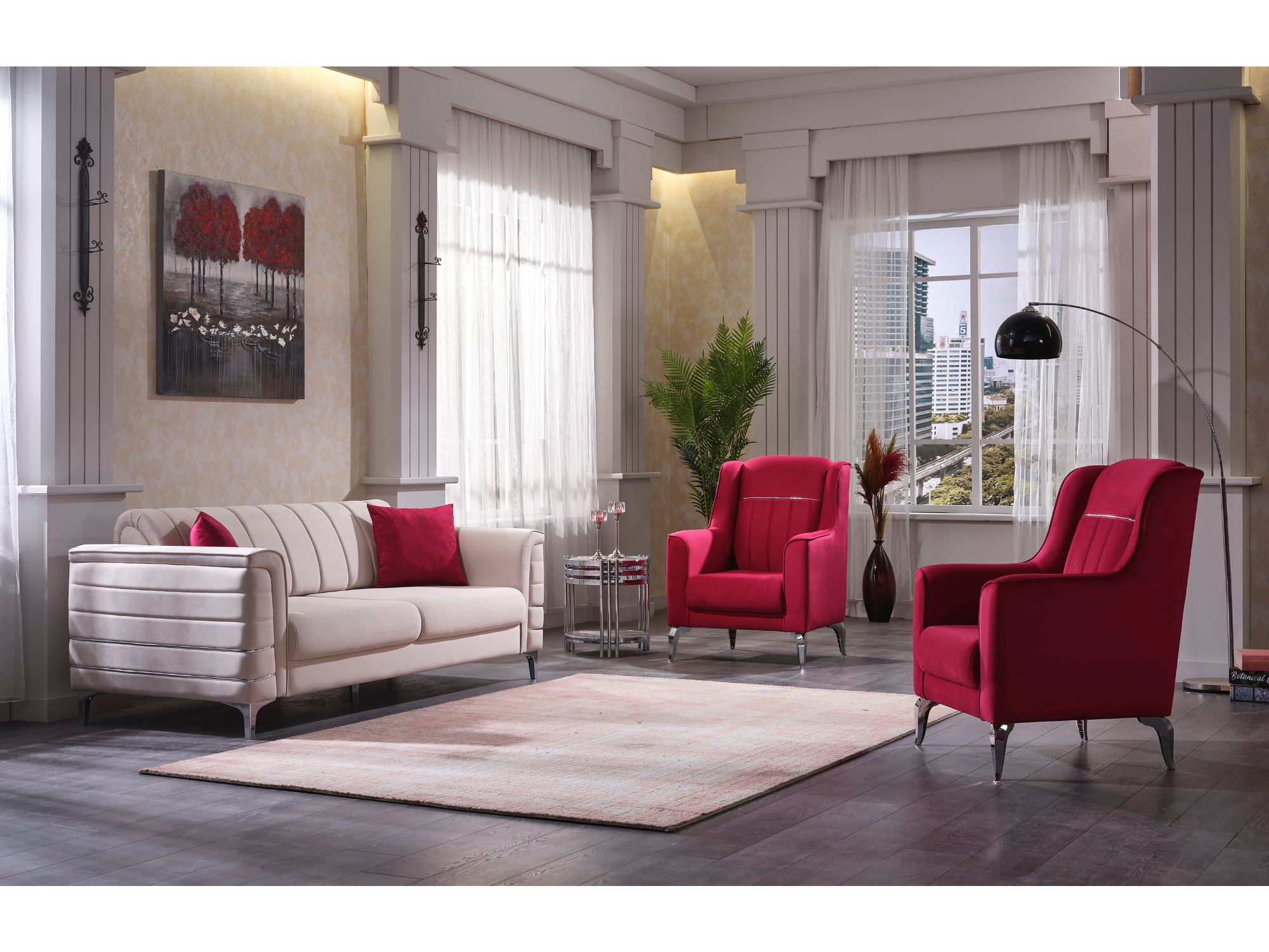 Anka Convertible Livingroom Set (2 Sofa & 2 Chair)