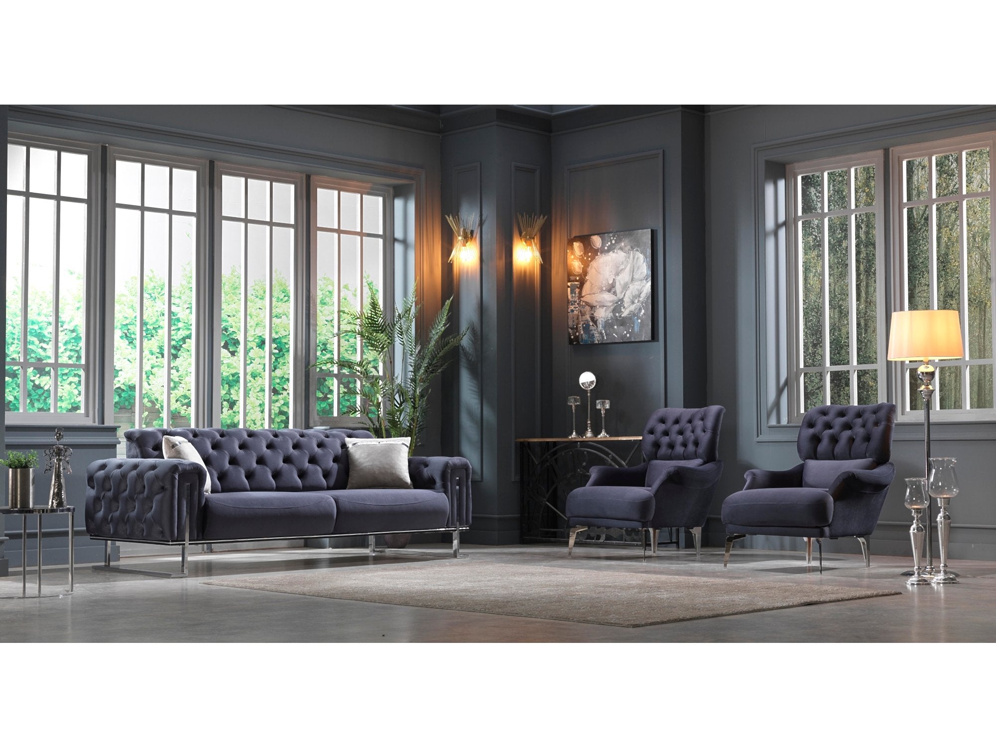 Ares Convertible Livingroom Set (2 Sofa & 2 Chair)