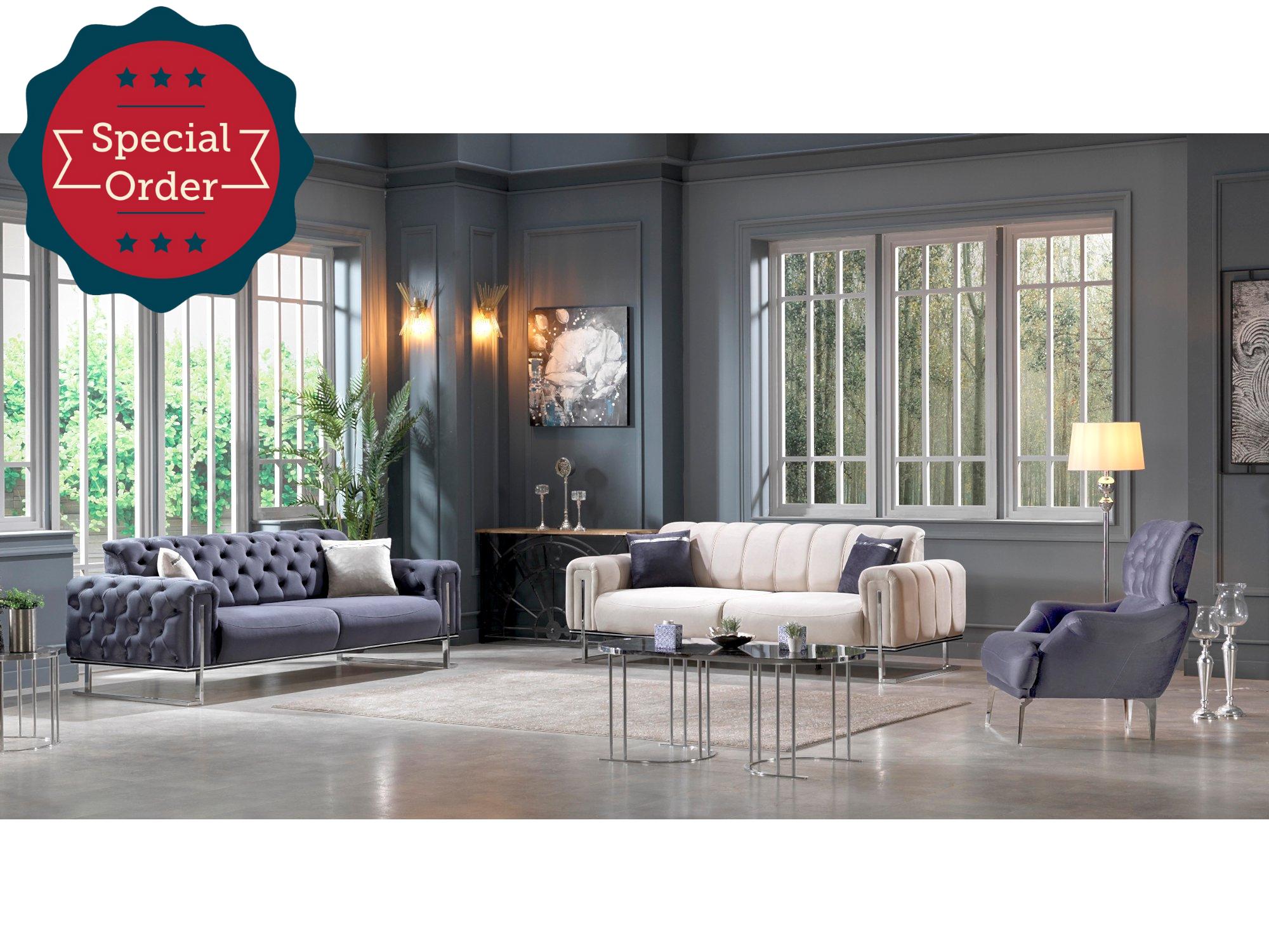 Ares Convertible Livingroom Set (2 Sofa & 2 Chair)