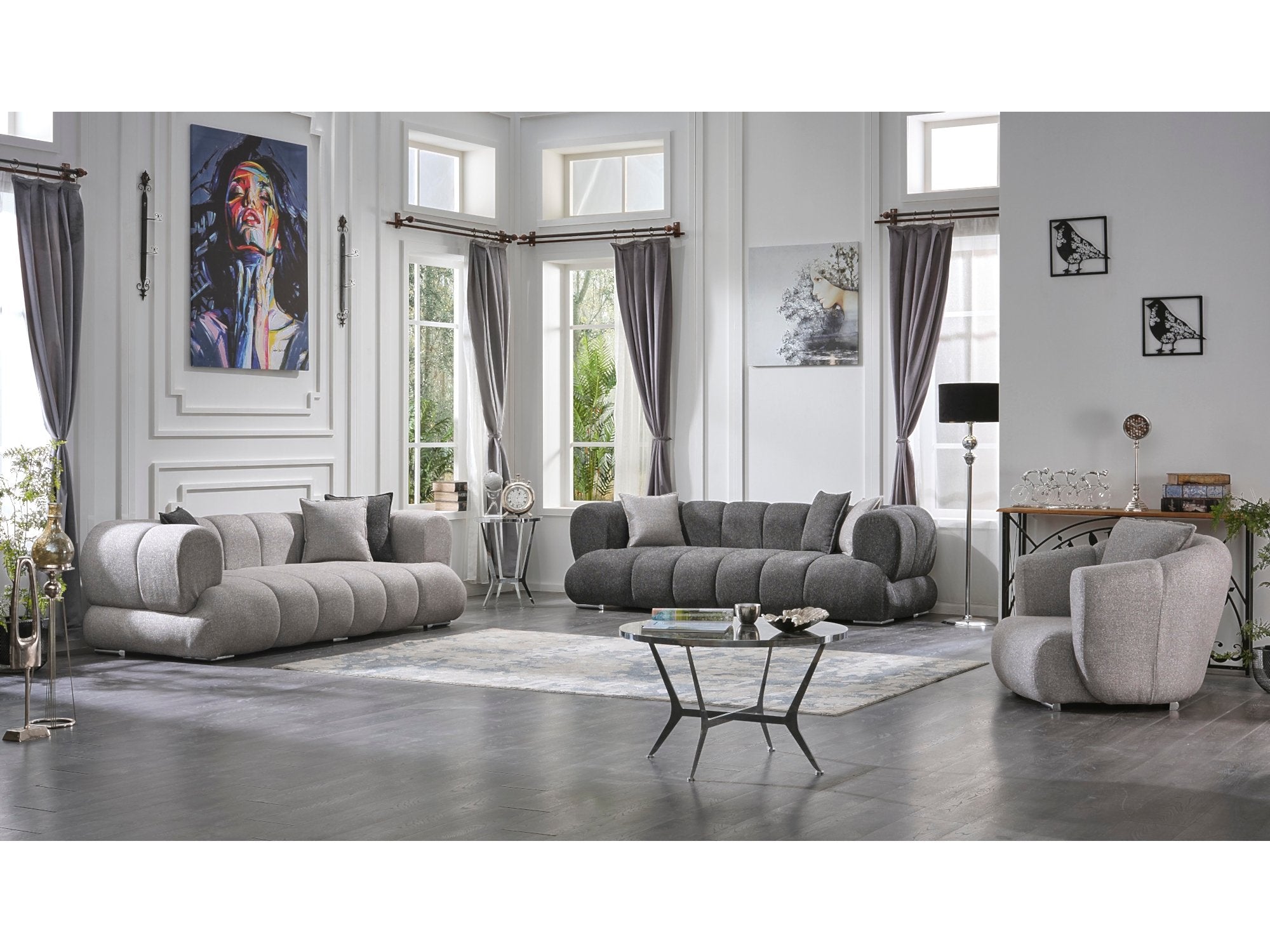 Artur Stationary Livingroom Set (2 Sofa & 2 Chair)