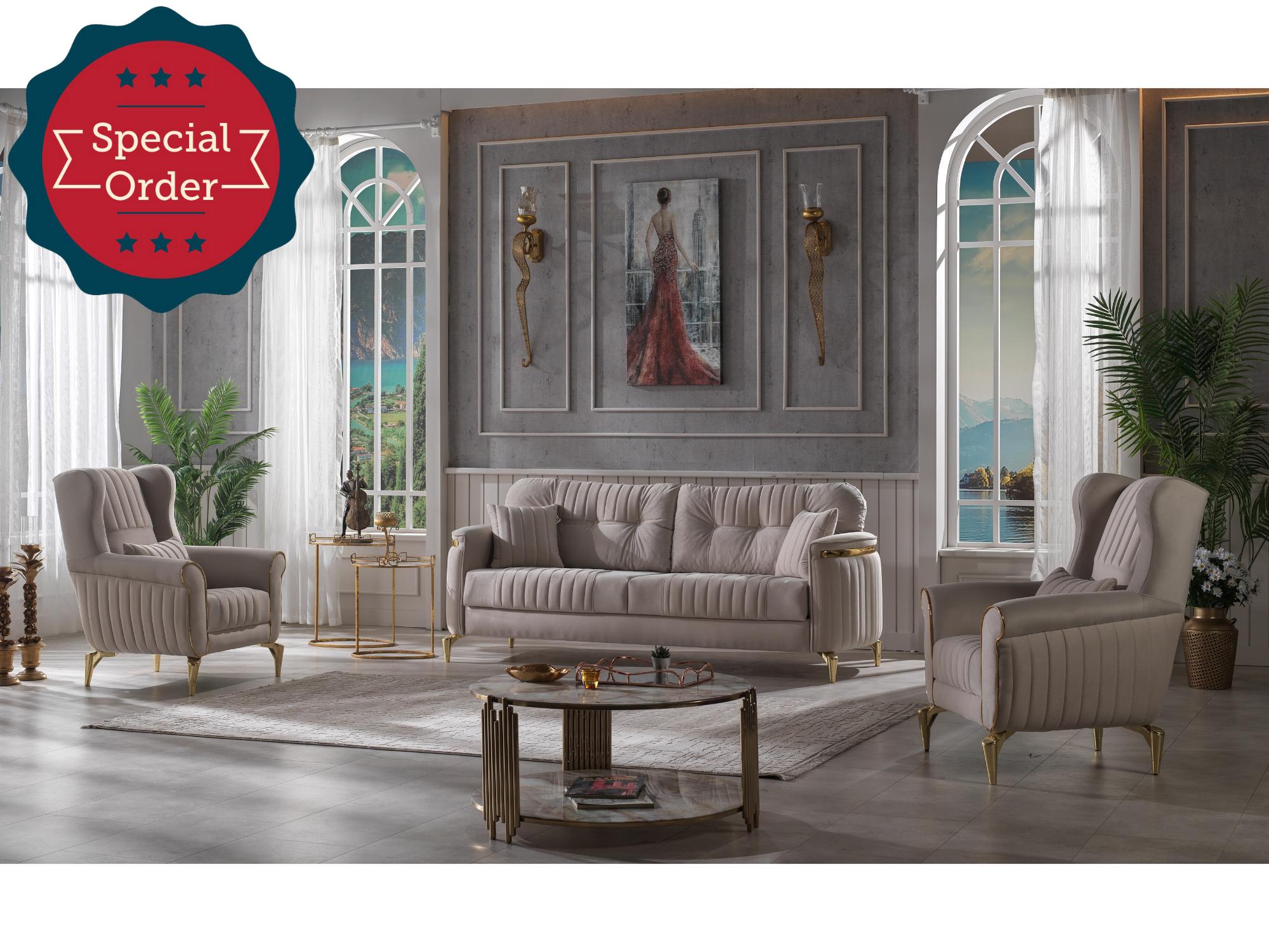 Arya Convertible Livingroom Set (2 Sofa & 2 Chair)