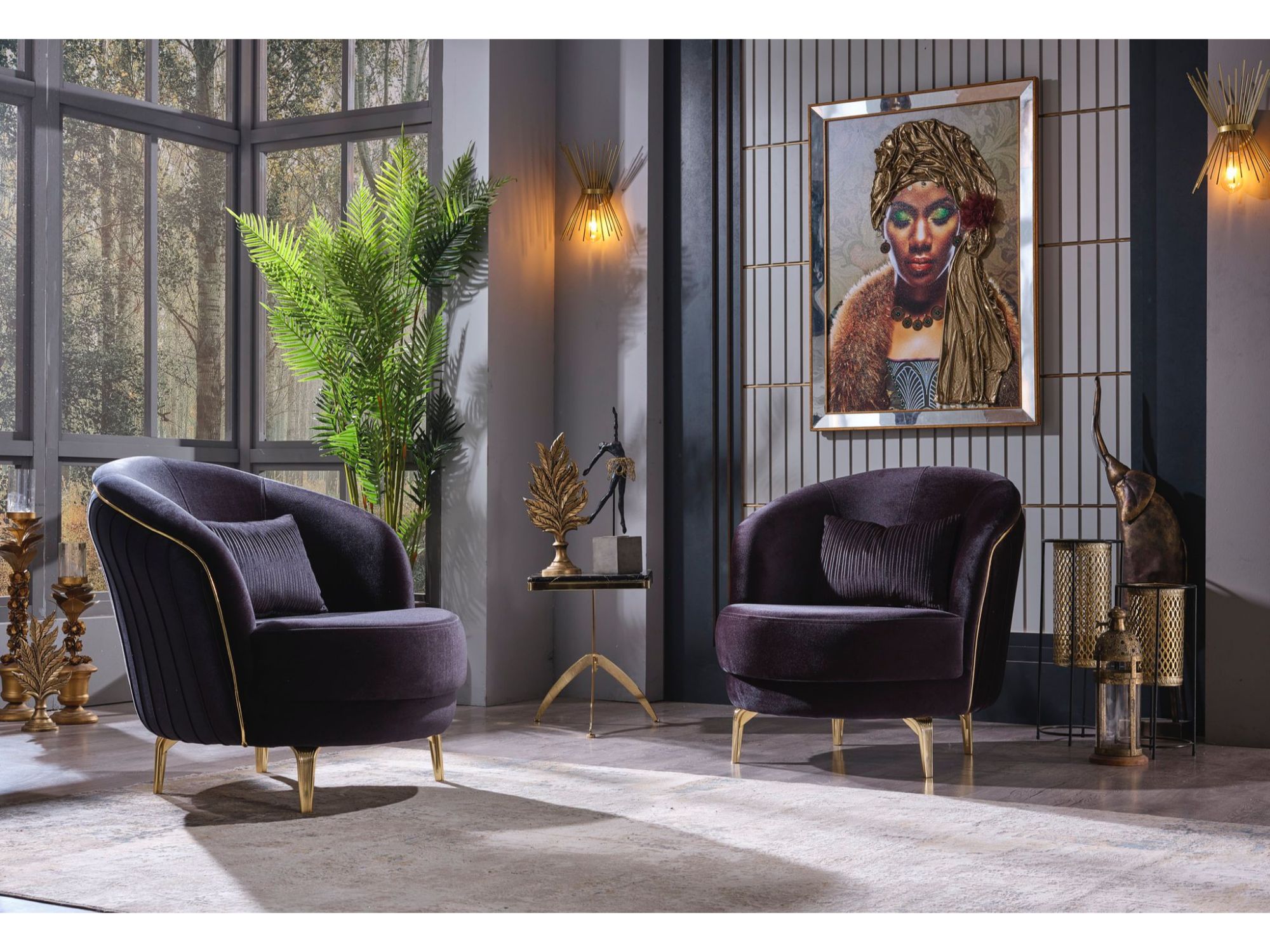 Anka Stationary Livingroom Set (2 Sofa & 2 Chair)