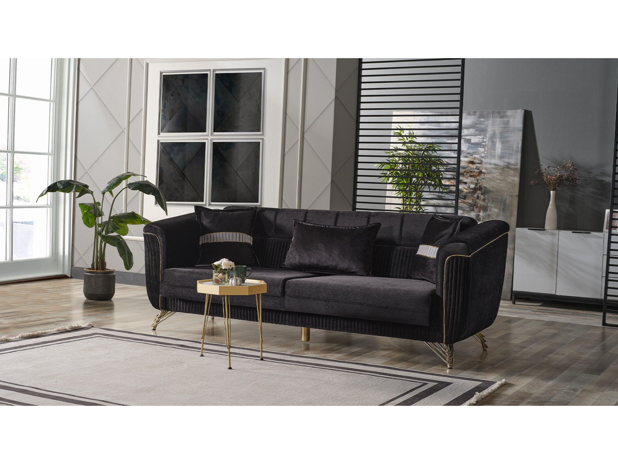 Basak Convertible Livingroom Set (2 Sofa & 2 Chair)