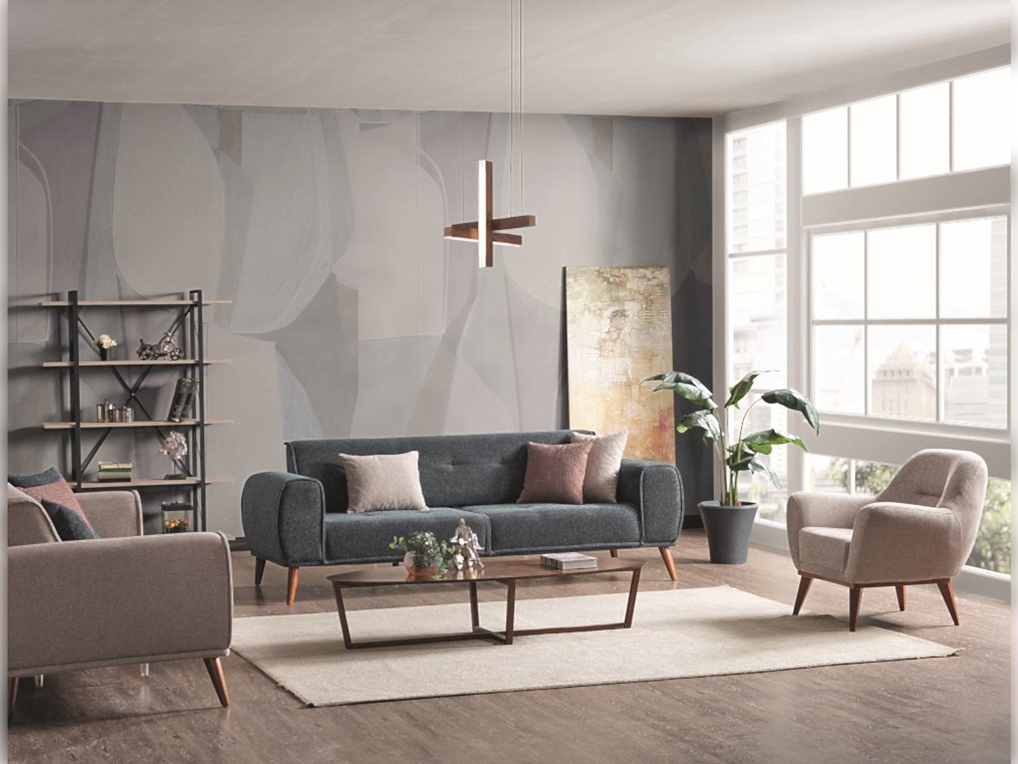 Clara Convertible Livingroom Set (2 Sofa & 2 Chair)