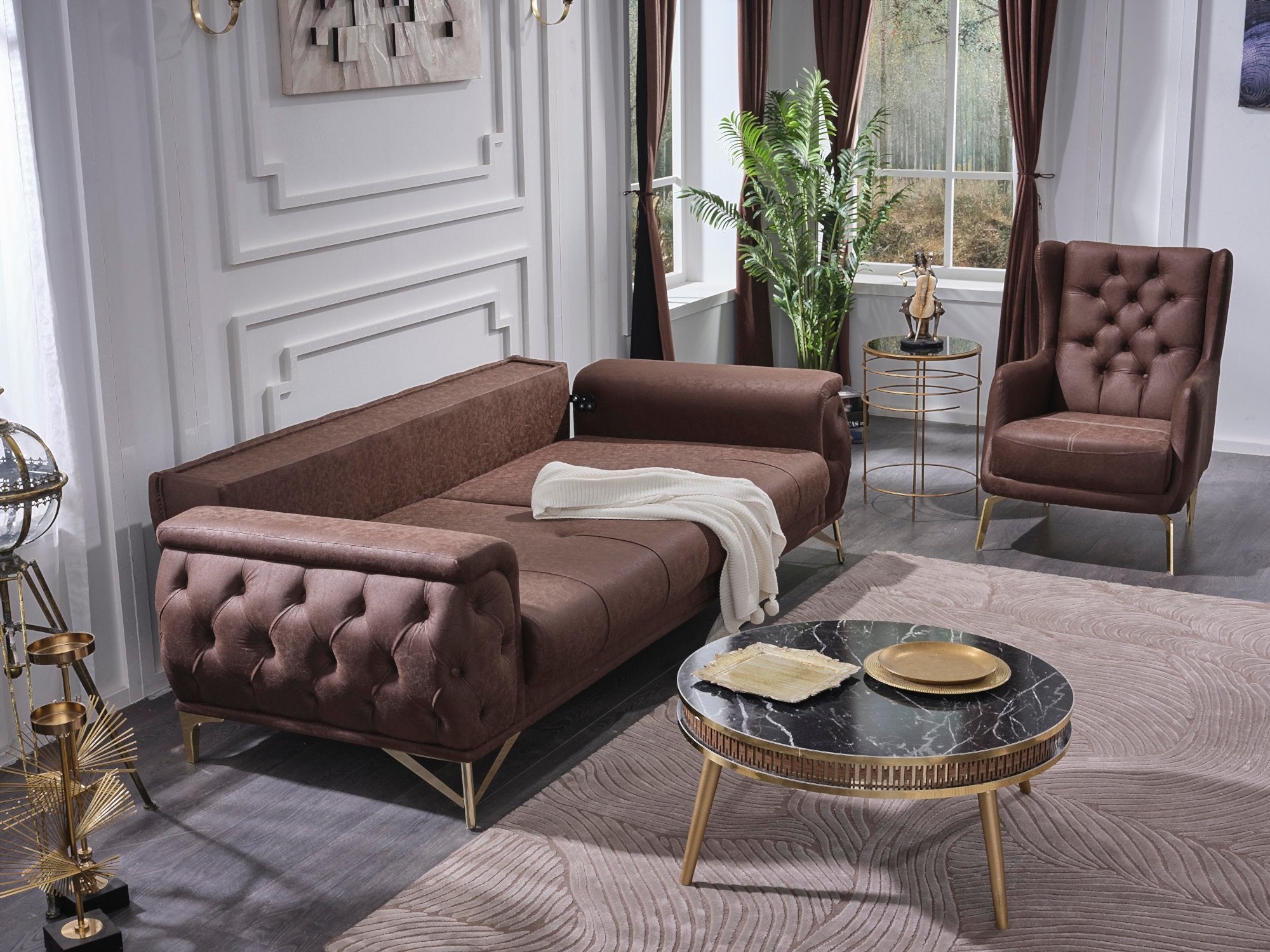 Costa Convertible Livingroom Set (2 Sofa & 2 Chair)
