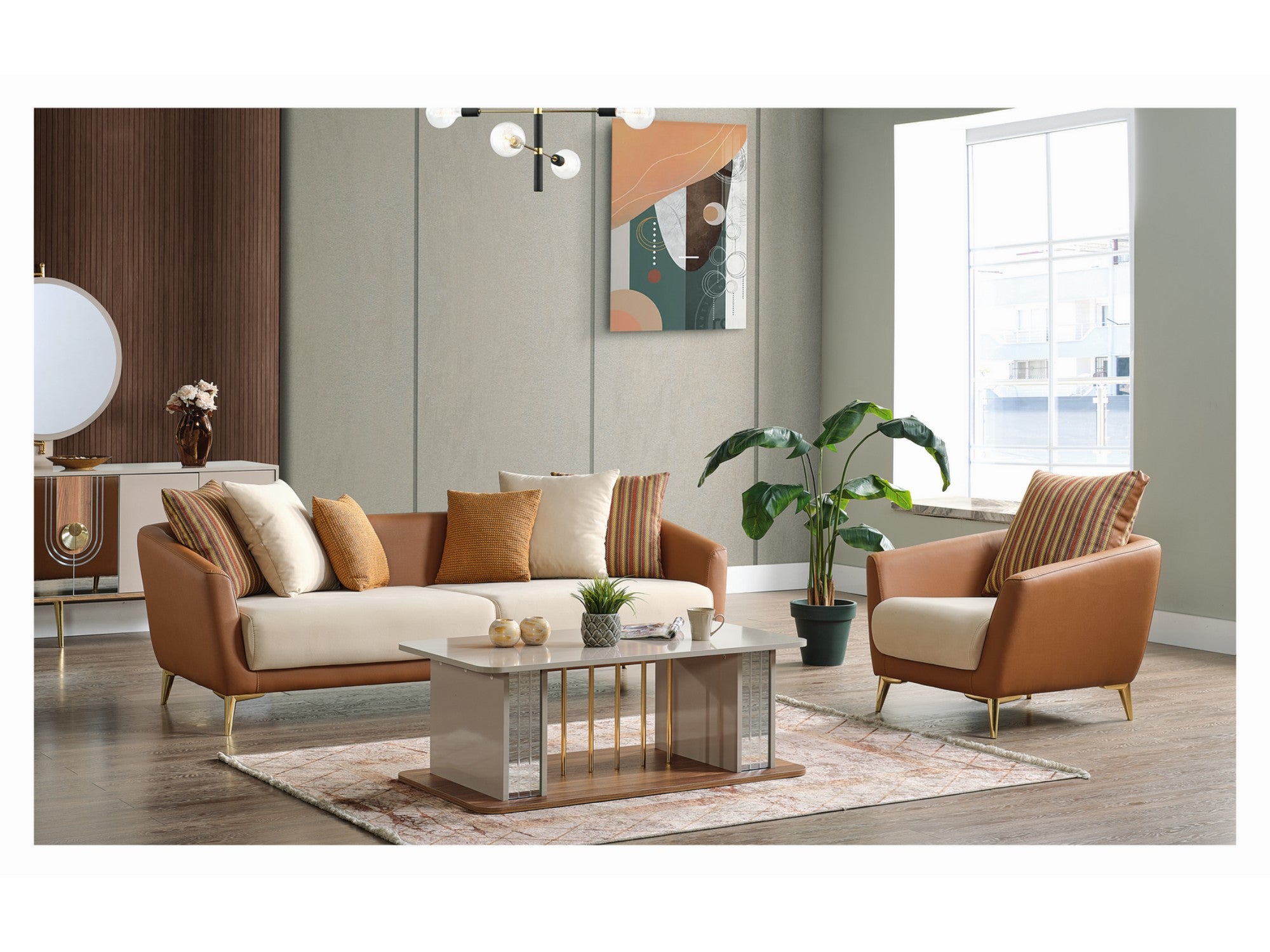 Dolunay Stationary Livingroom Set (2 Sofa & 2 Chair)