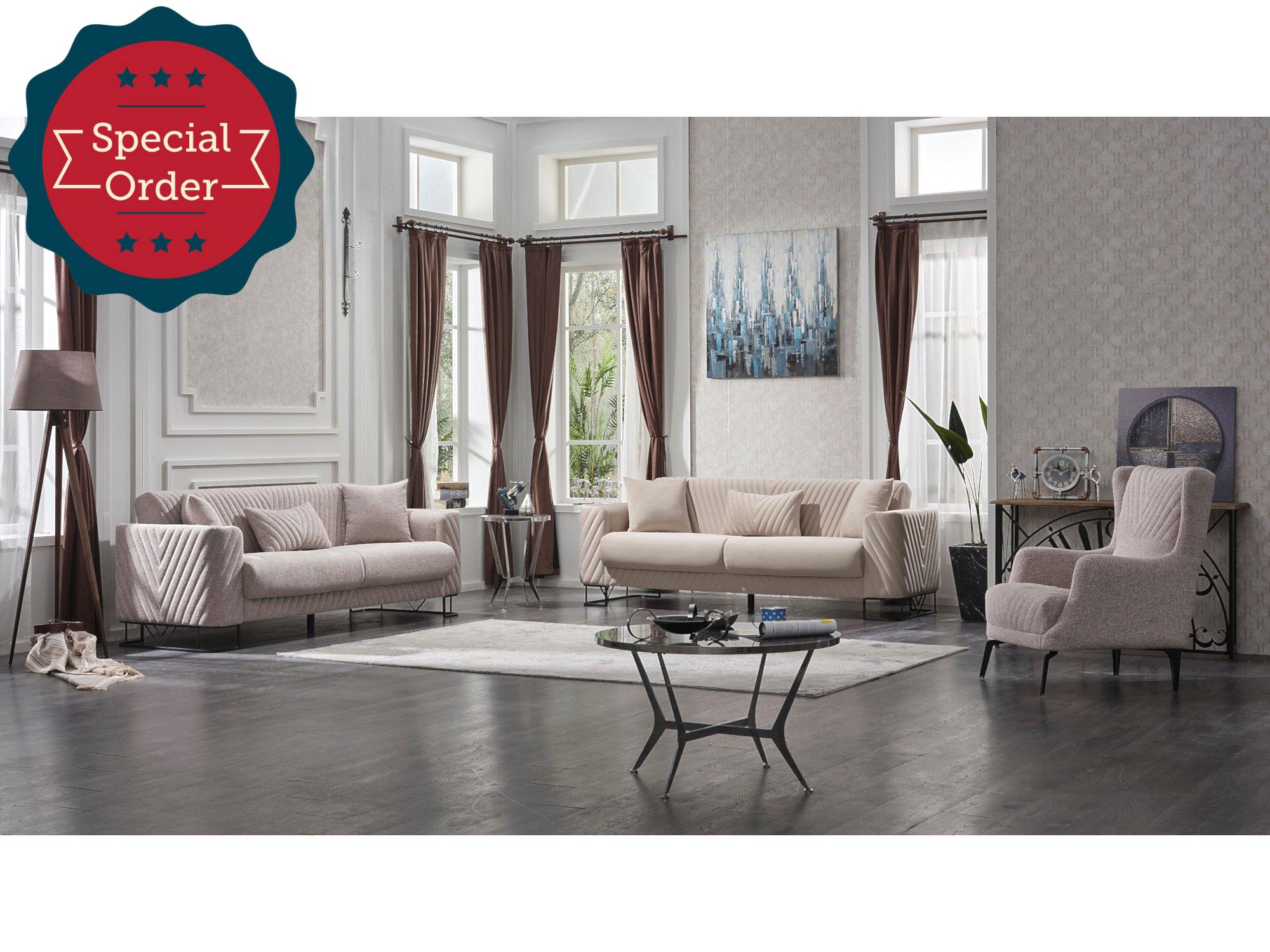 Elegance Convertible Livingroom Set (2 Sofa & 2 Chair)