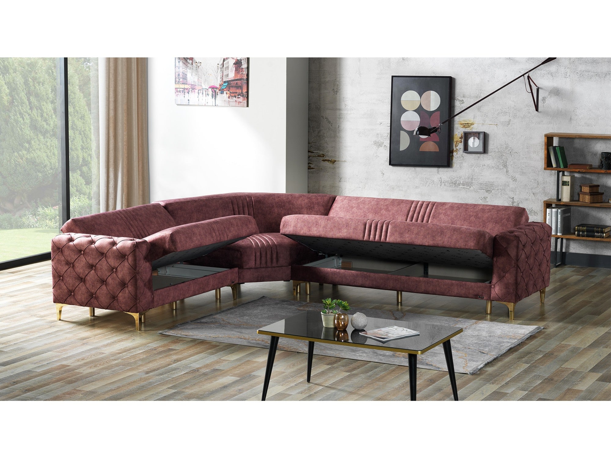 Flower Convertible Sectional