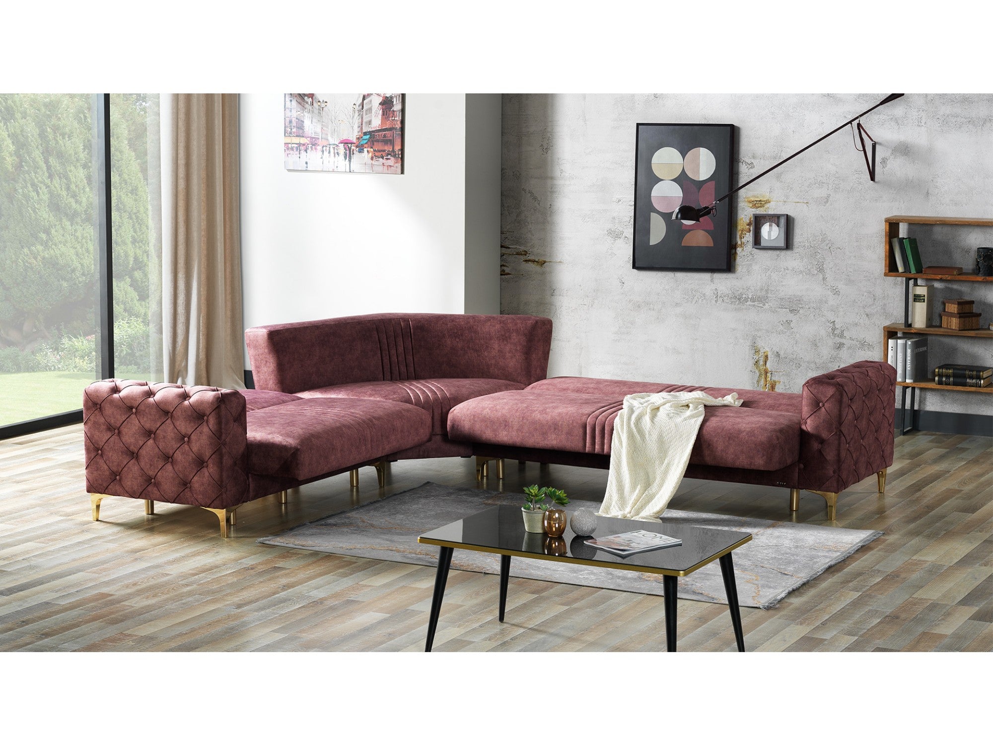 Flower Convertible Sectional