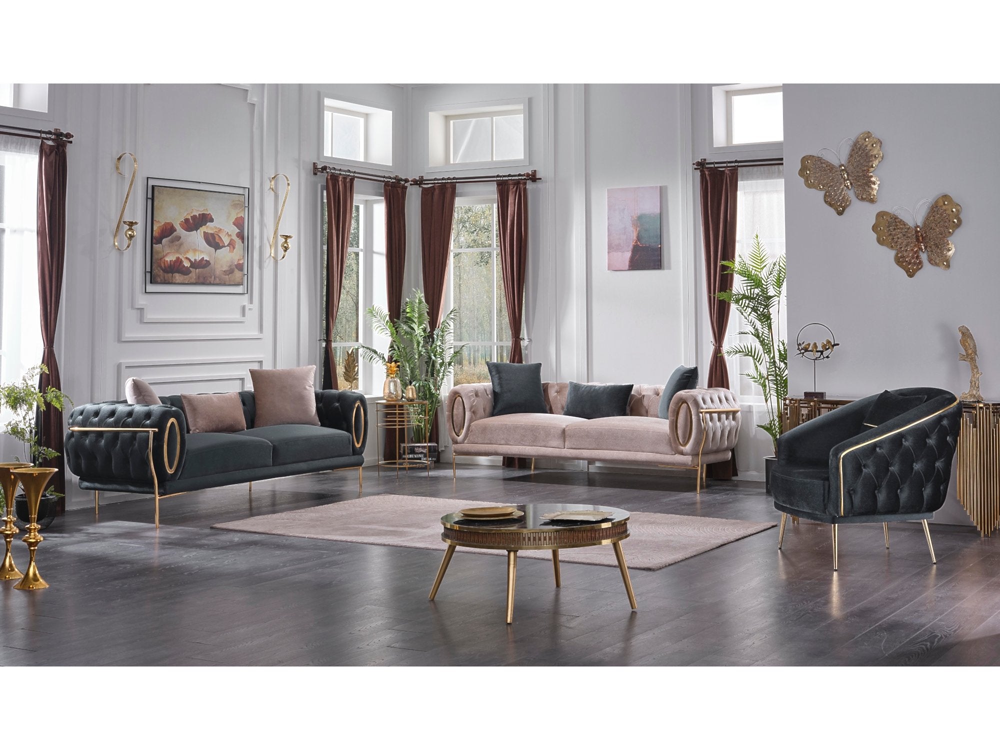 Harmony Stationary Livingroom Set (2 Sofa & 2 Chair)