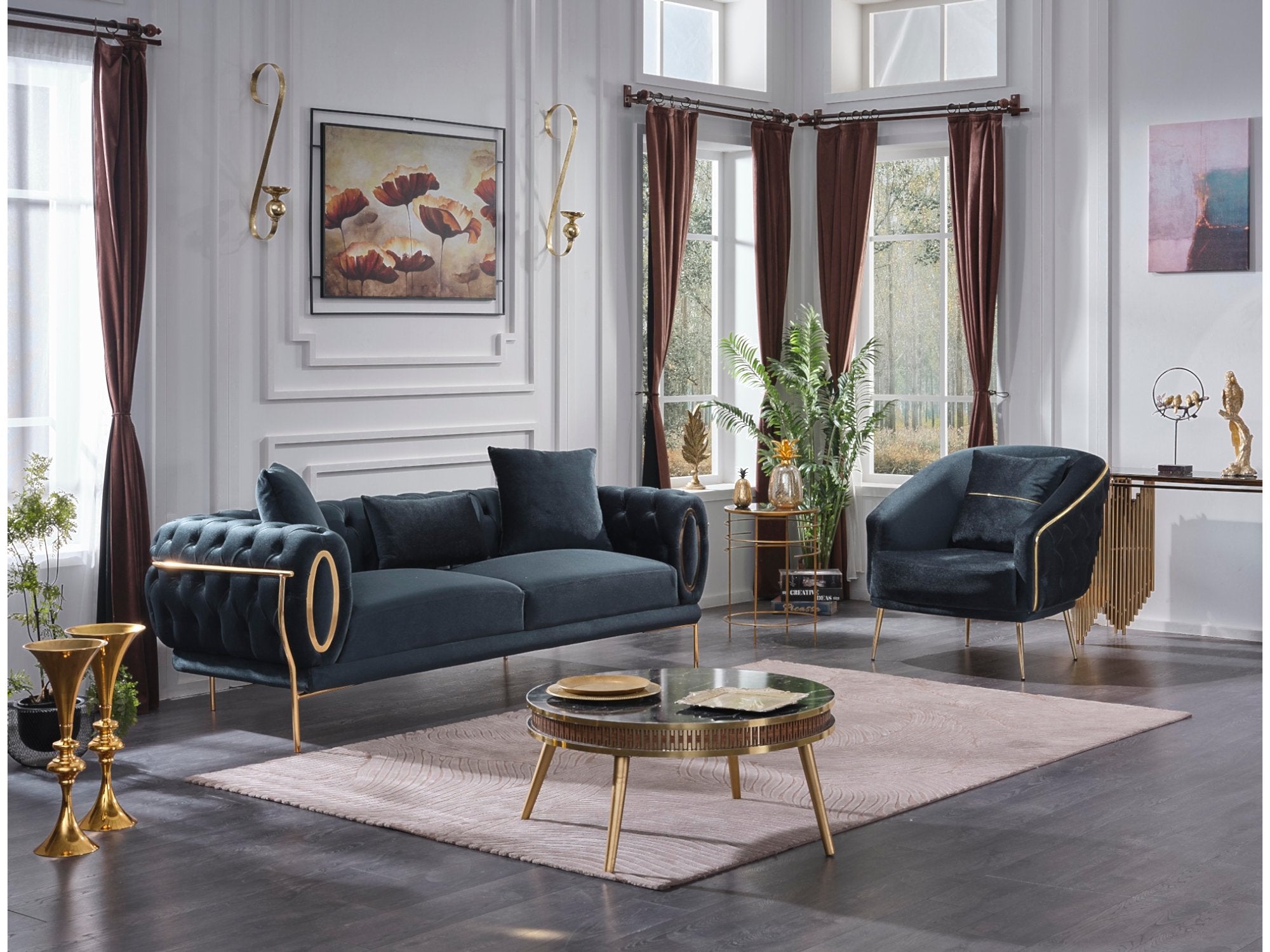 Harmony Stationary Livingroom Set (2 Sofa & 2 Chair)