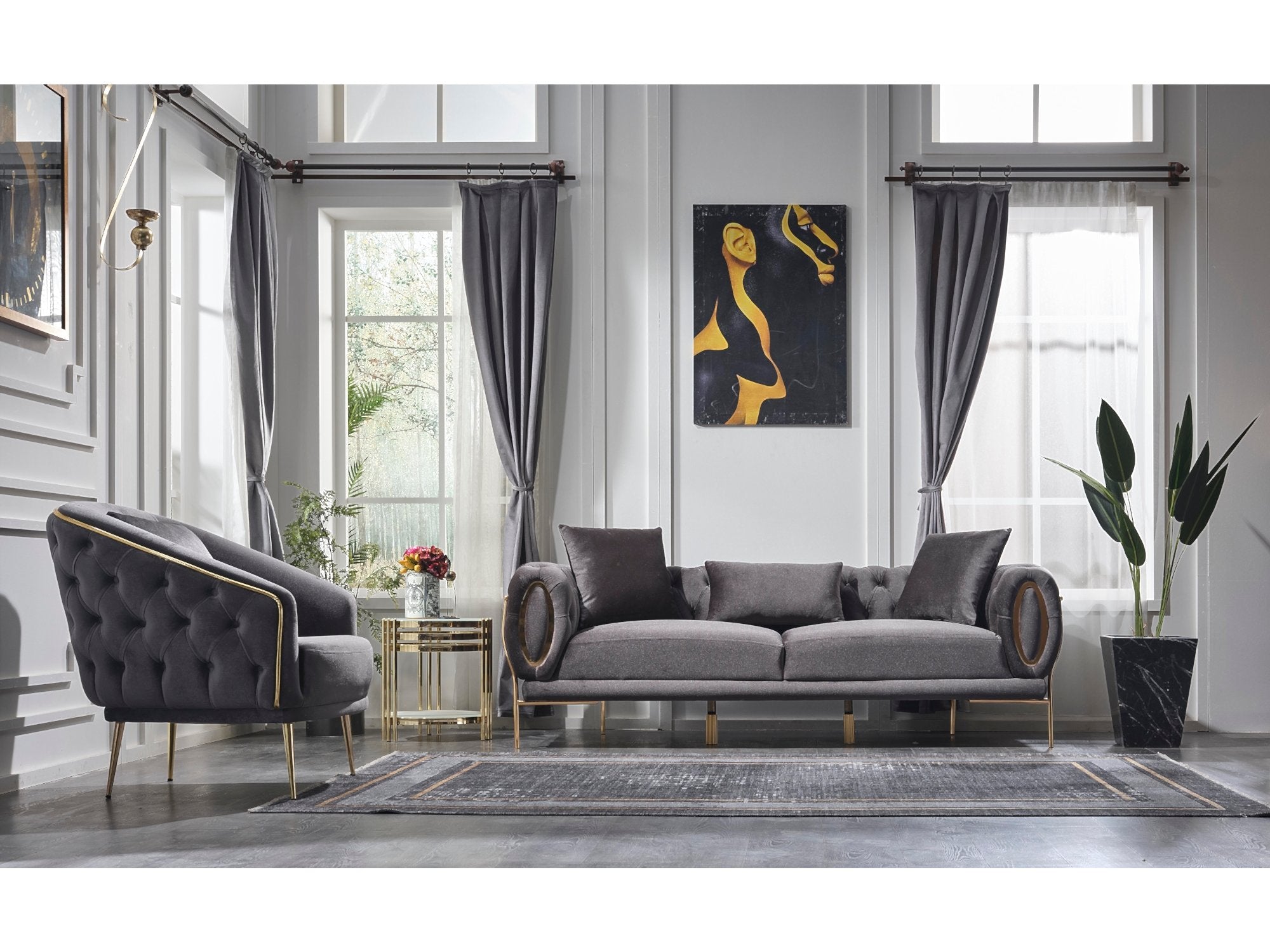 Harmony Stationary Livingroom Set (2 Sofa & 2 Chair)